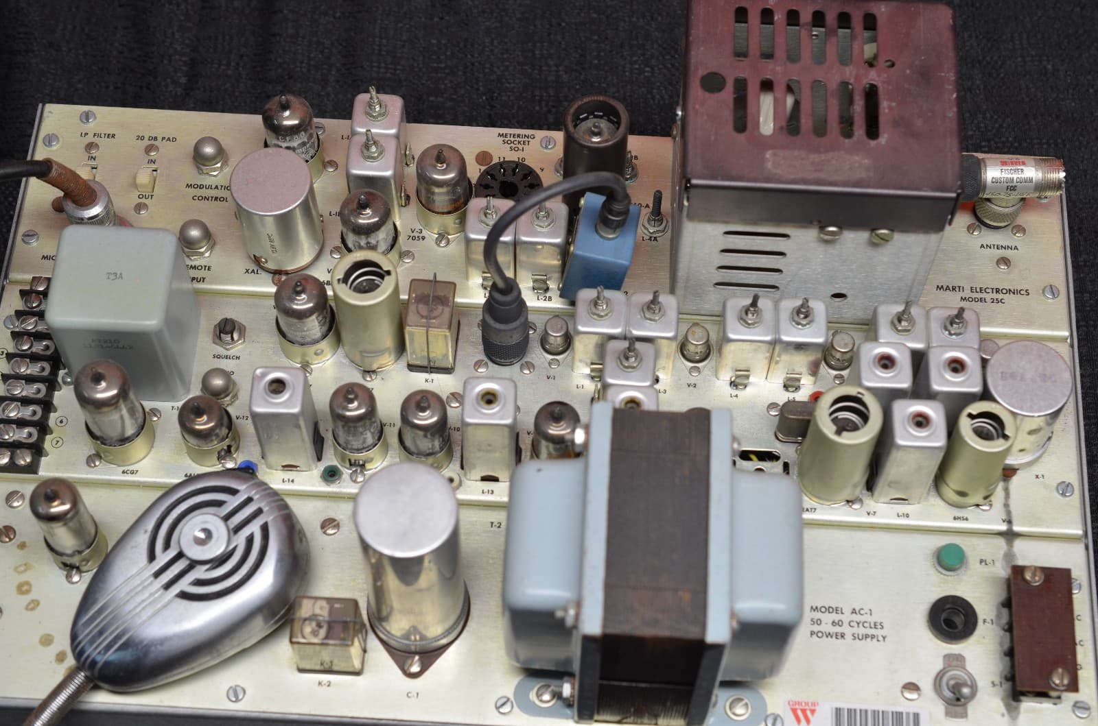 rare vintage Marti Electronics 25C transmitter vaccum tube broadcasting radio 3