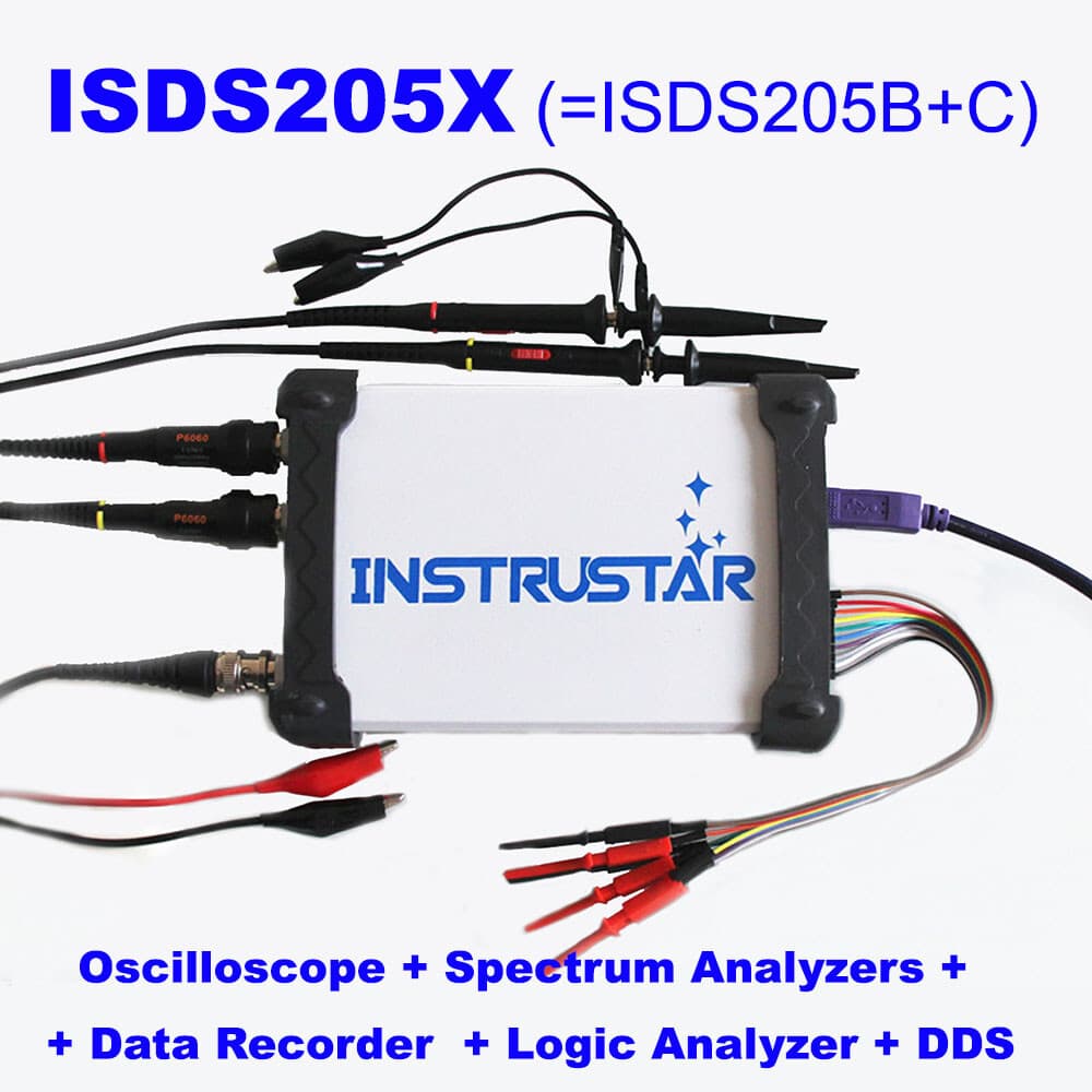 ISDS205X 5 IN 1 PC Based USB Spectrum Analyzer DDS Logic Analyzer Oscilloscope 2