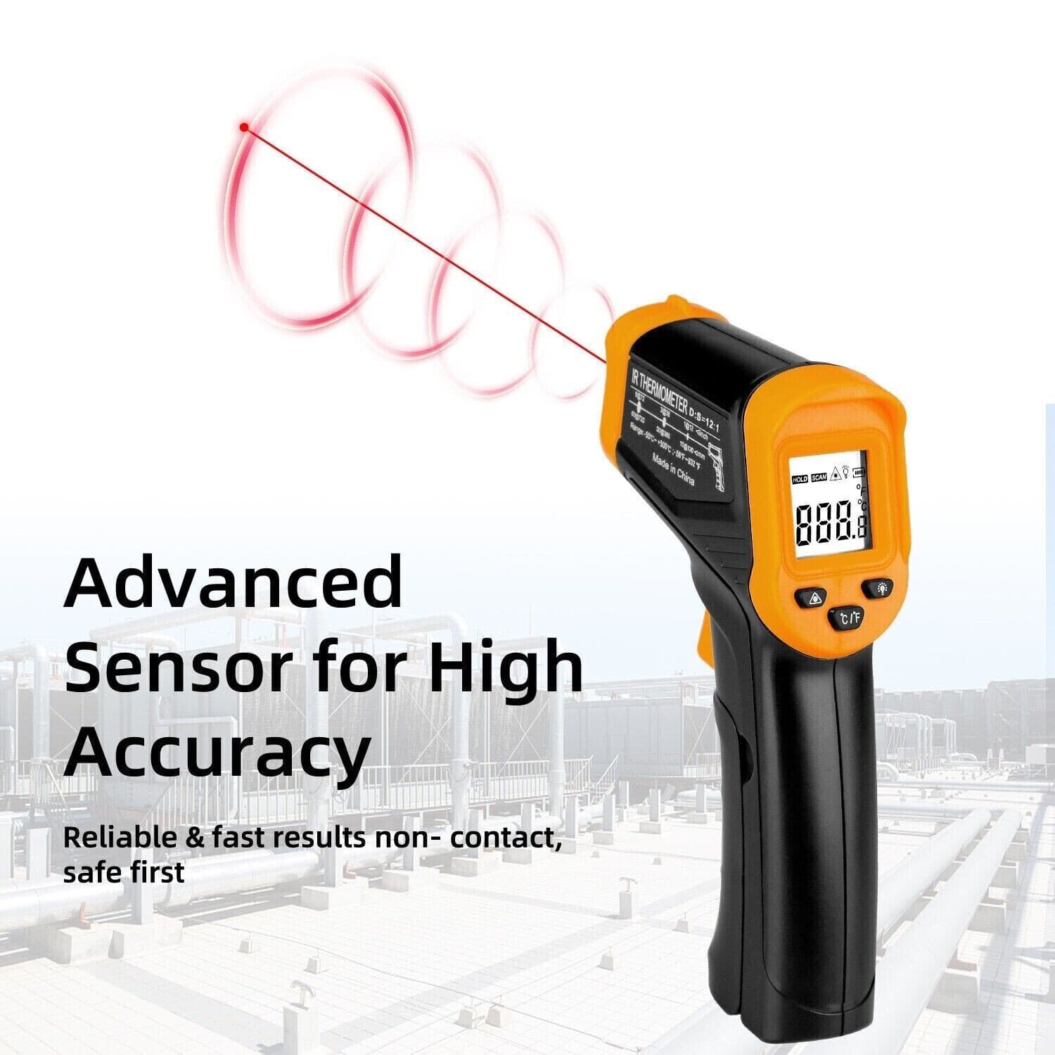 Digital Infrared Thermometer Temperature Gun Laser IR Cooking -50°C-550°C 4