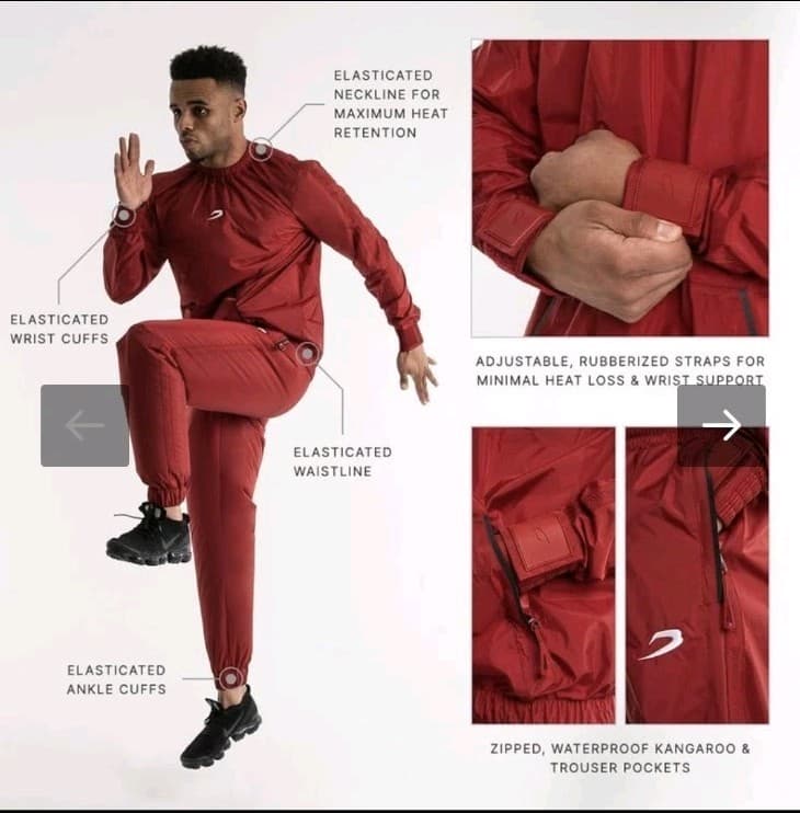 NEW Boxraw Hagler Sauna Suit Mens Red Size Medium  3