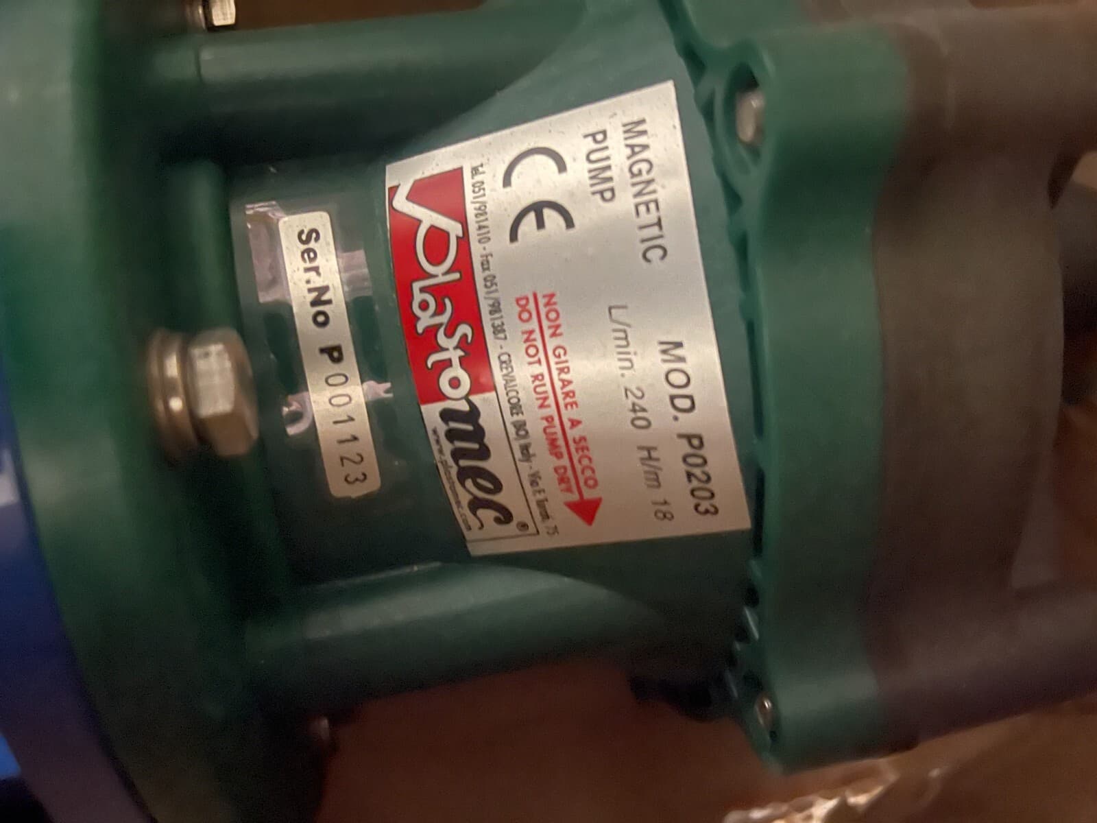 Plastomec  Magnetic Drive Pump P0203   Plasto Mec Chemical 3