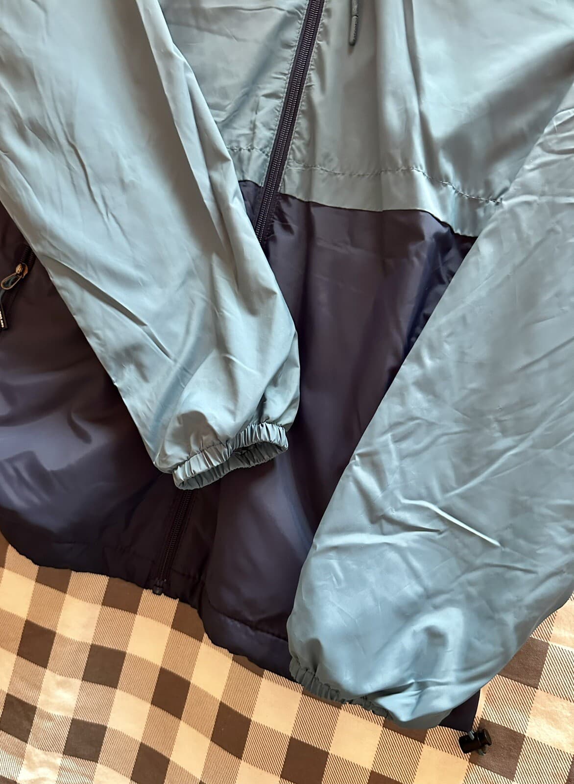 NWT New Balance Wind Resistant Fleece-lined Jacket Windbreaker Blue Men’s Large 2