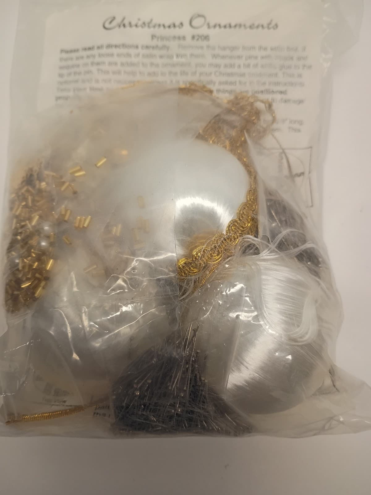 Vintage 3 Pack Sulyn Christmas Pushpin Bead Ornament Kit # 206 Princess Gold  5