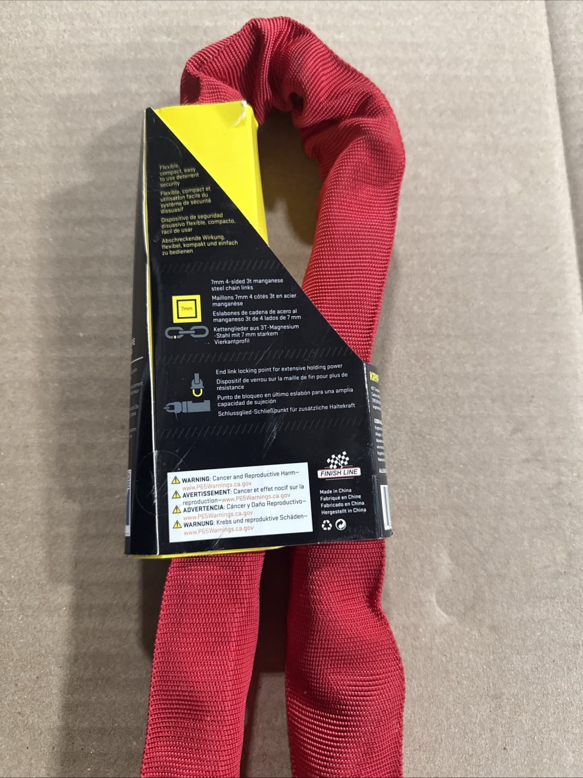 Kryptonite Keeper 785 Integrated Steel Chain Lock Keyed 7mm x 85cm Red 5