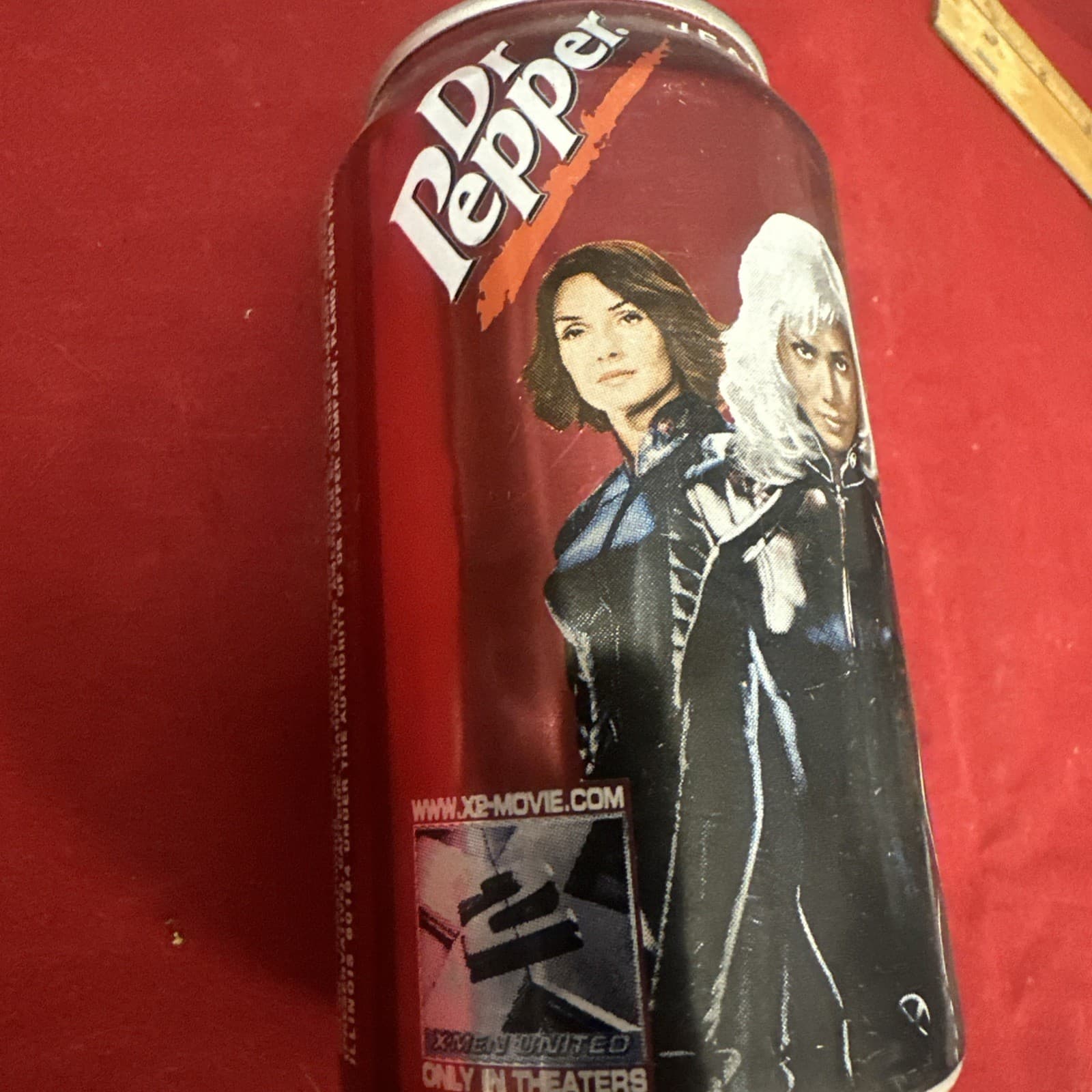 Dr. Pepper, Marvel X-Men Jean grey, Storm, Cyclops, 12 oz, empty soda can 2