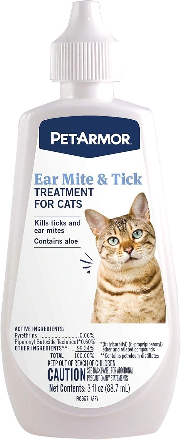 PetArmor Ear Mite Treatment for Cats, Ear Mite Medicine Kills Ticks & Ear Mites 6