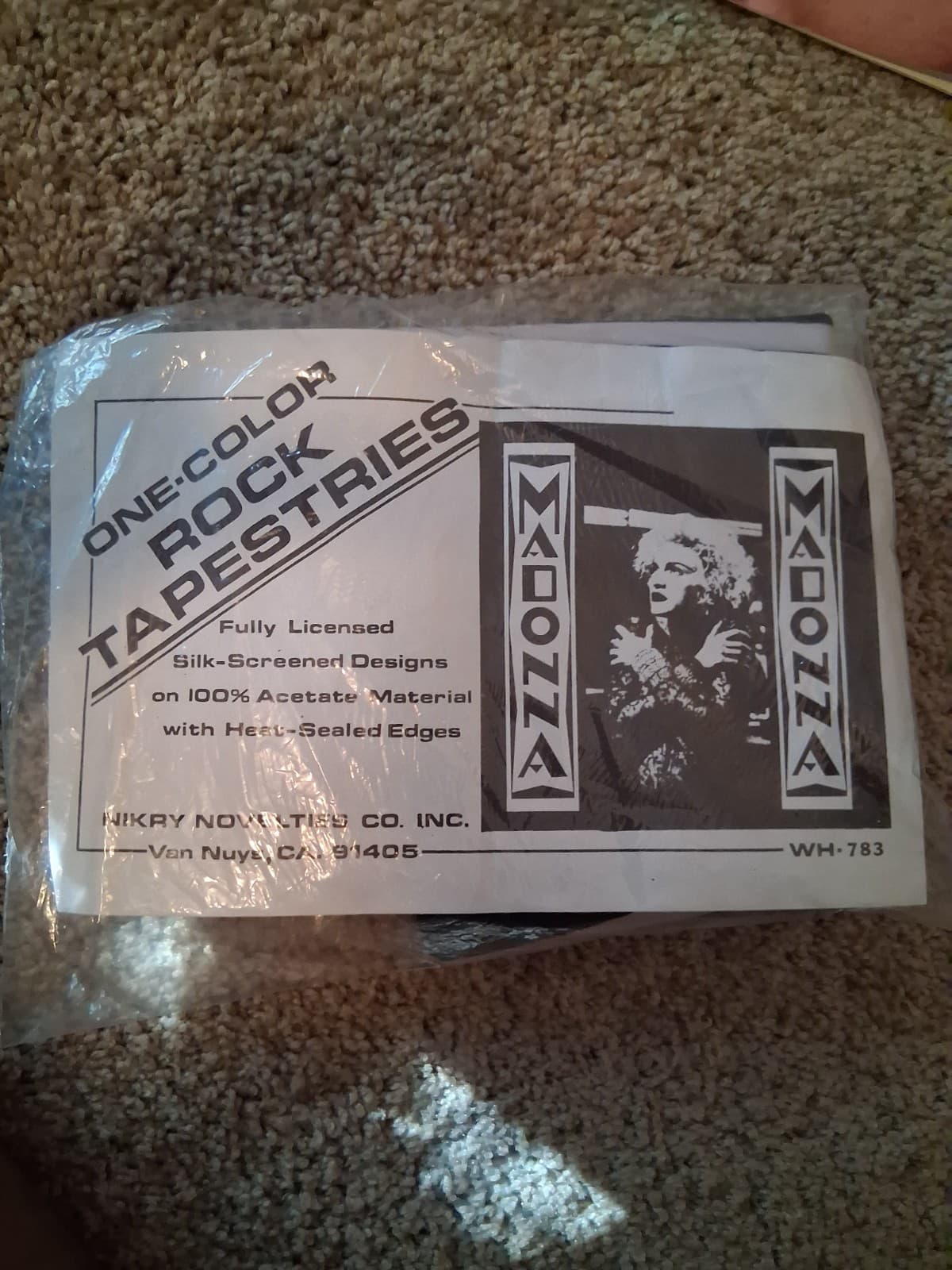 MADONNA WALL TAPESTRY / FLAG HUGE BOY TOY 40x45 1989 NOT OPEN