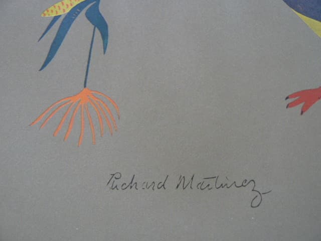 Richard Martinez 1930s NATIVE AMERICAN LITHOGRAPH "Turkey With Maize" 4