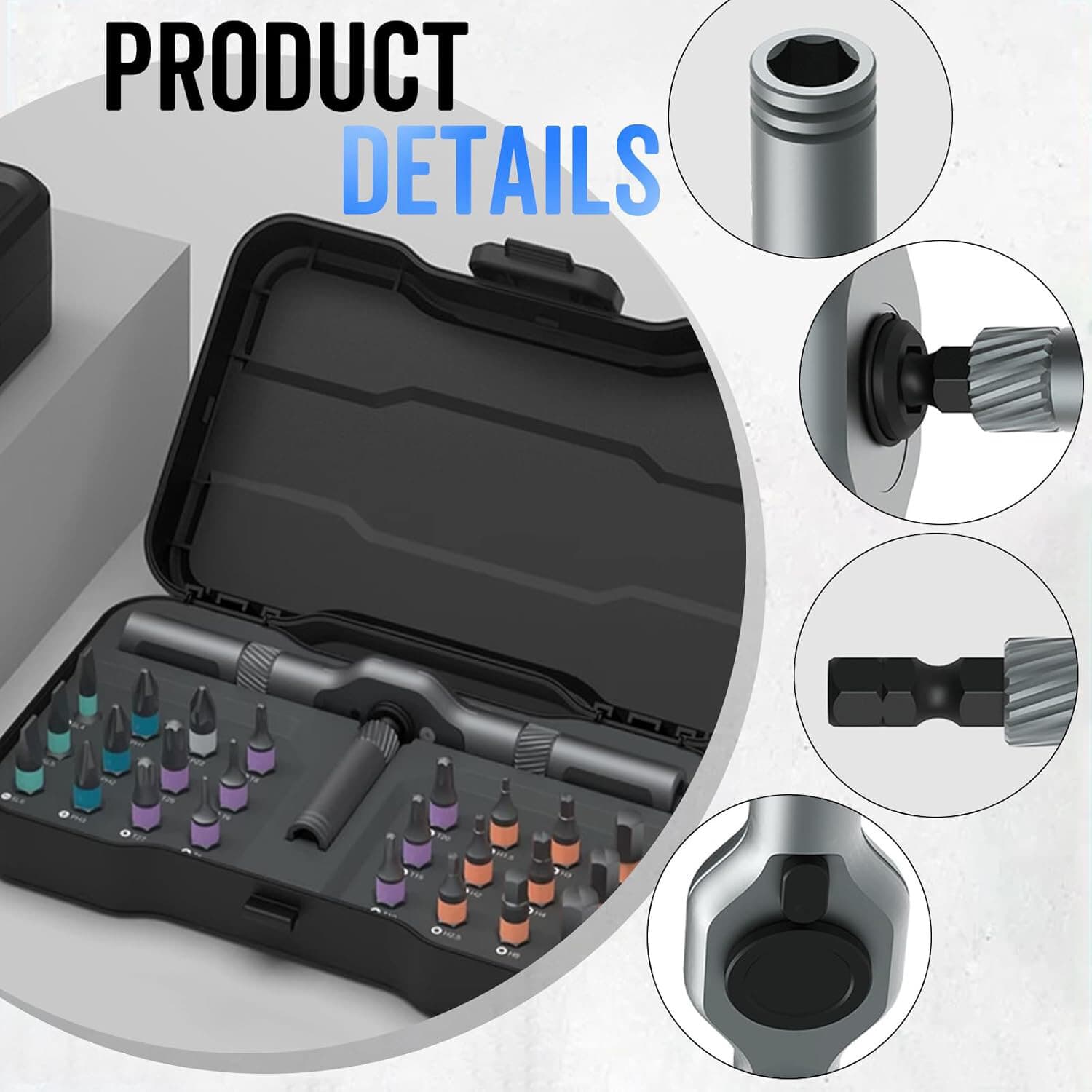 24 in 1 Magnetic Screwdriver Set, DIY Ratchet Screwdriver Set, Multi Bit Magneti 4