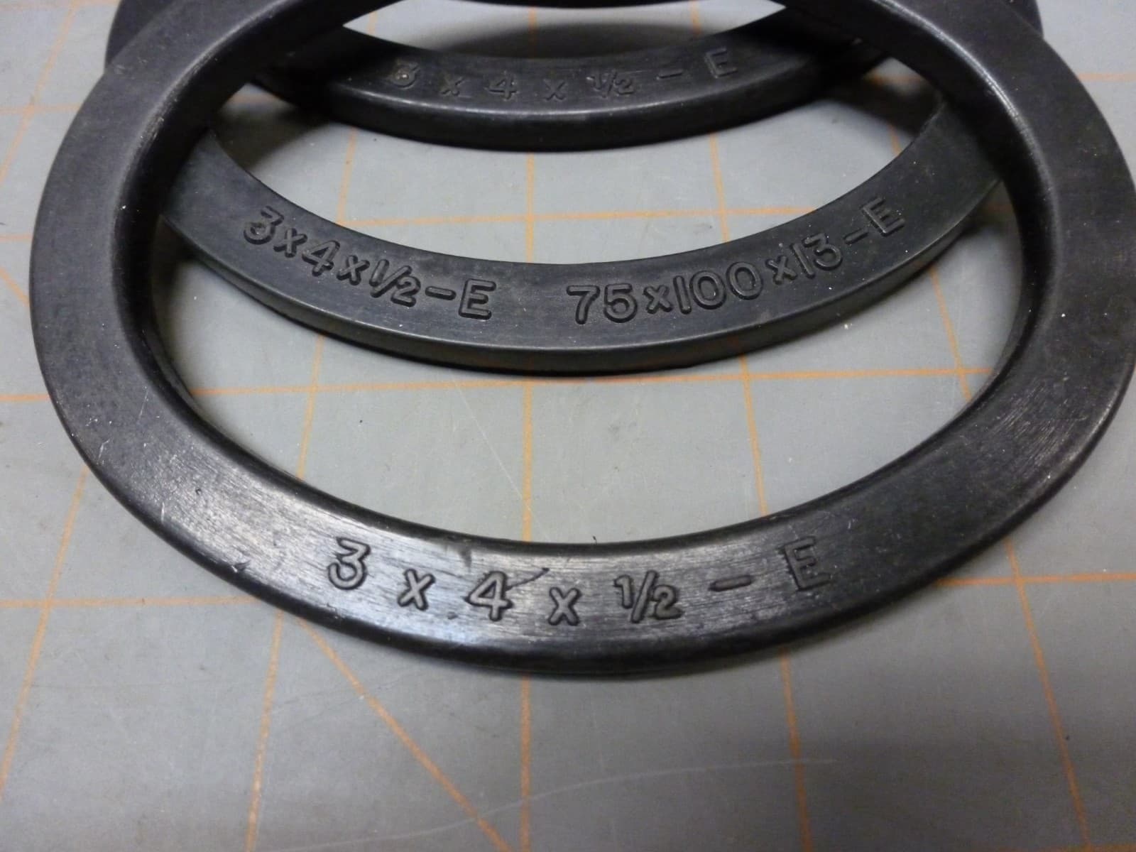 Lot of 4 NOS Topog-E 3 X 4 X 1/2 - E / Hand Hole Gasket / Fulton Boiler 2