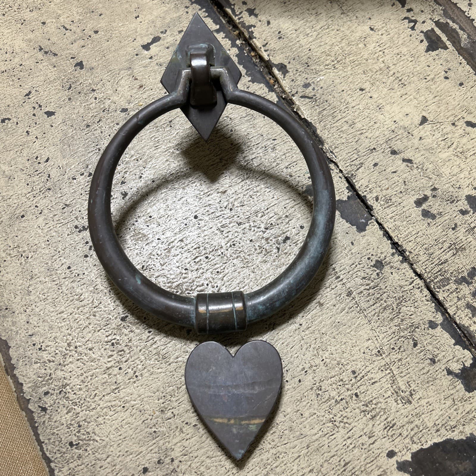 RARE And OH SO WONDERFUL Antique Heavy Door knocker.  Bronze /Brass 3