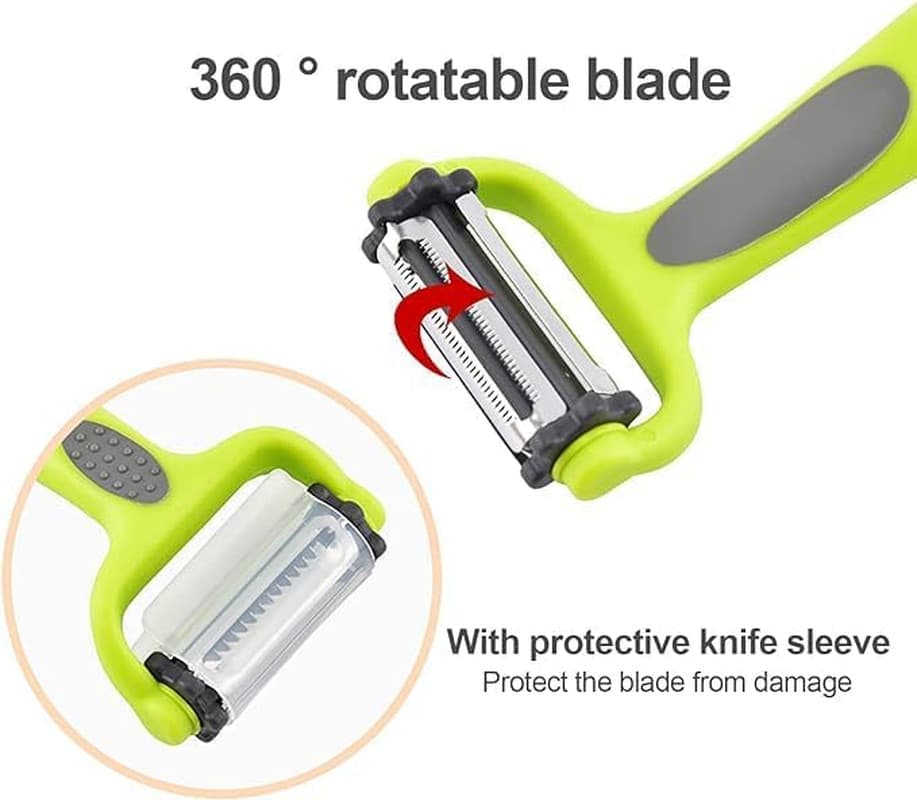 3-In-1 Vegetable Peeler - Rotatable Blades for  Potato, Carrot, Non-Slip Handle 3