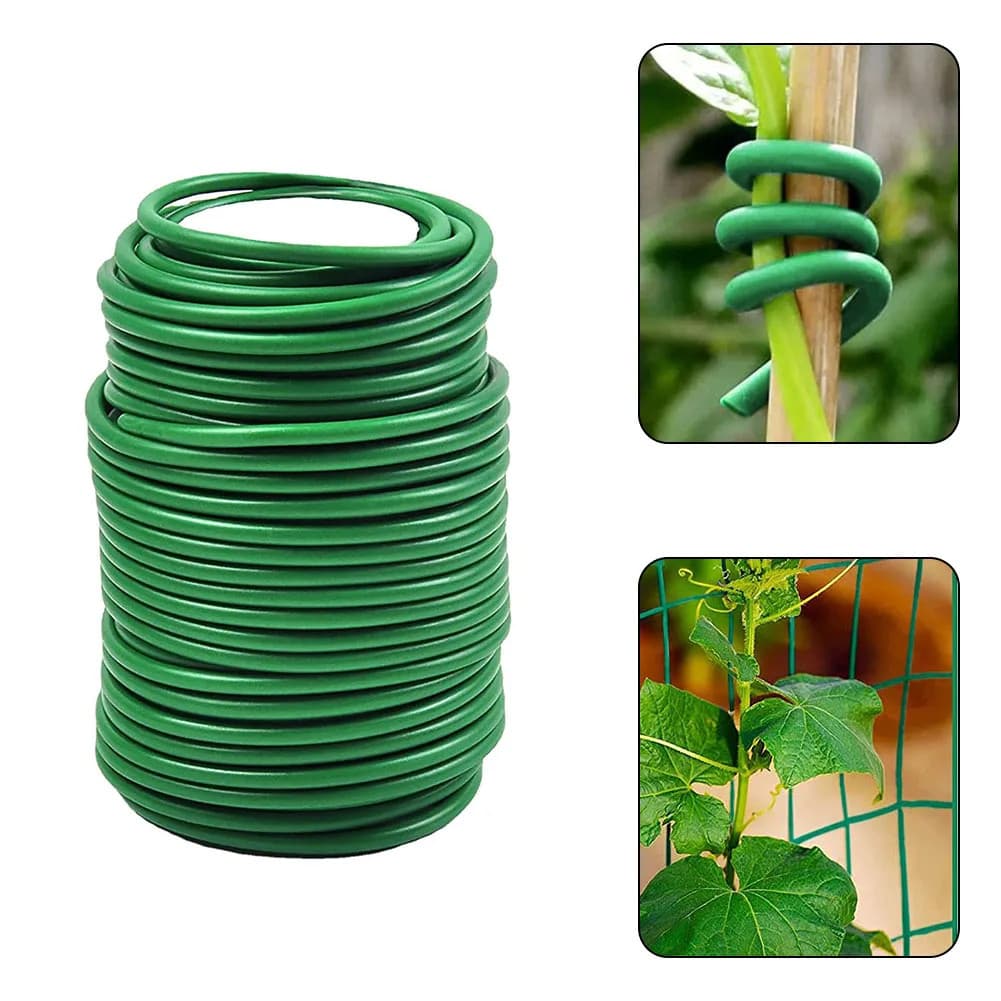 gardening tie, wrapped in plants, flexible and curved garden support wire tie 2