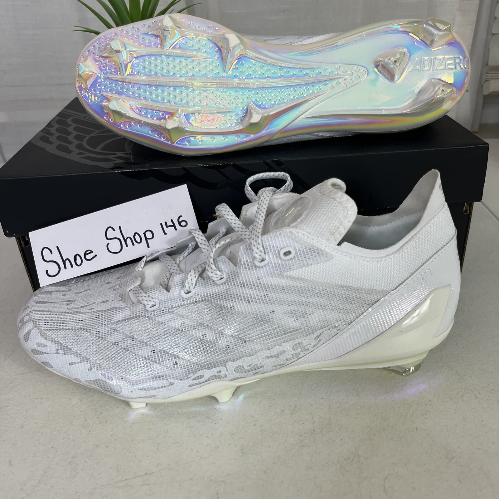 Adidas Adizero Electric Speed Juice Pack Size 11.5 Football Cleats White IE4413