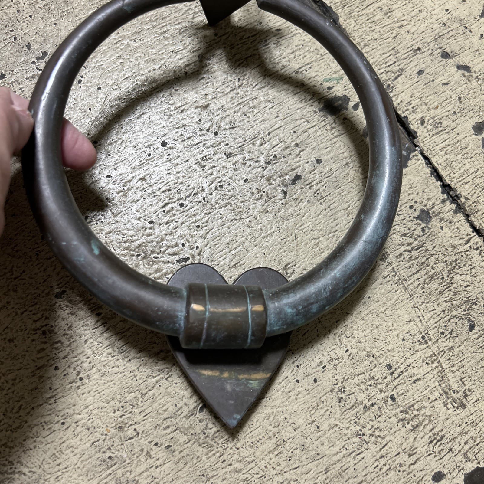 RARE And OH SO WONDERFUL Antique Heavy Door knocker.  Bronze /Brass