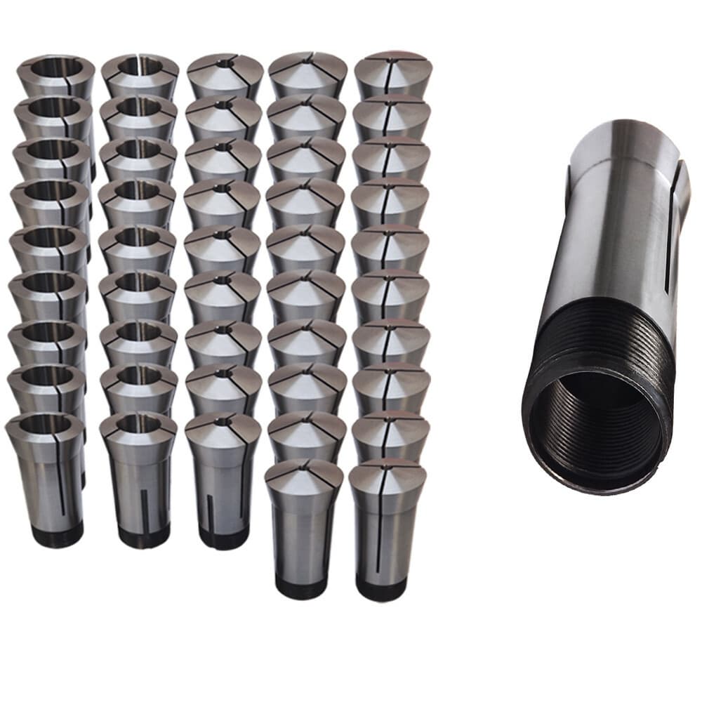 57 PC 5C ROUND Collet Set 1/8'' to 1'' by 64ths Machinist Tool Set0006" TIR