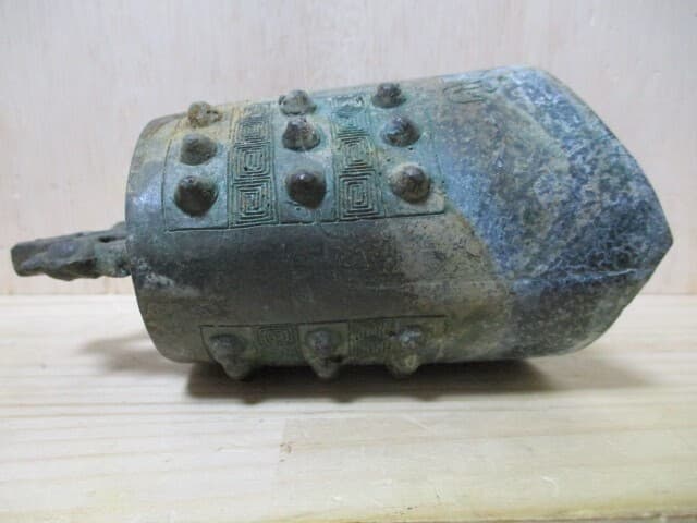 Japanese Antique Tsurigane Bonsho Iron Temple Hanging Bell H: 15cm from Japan 5