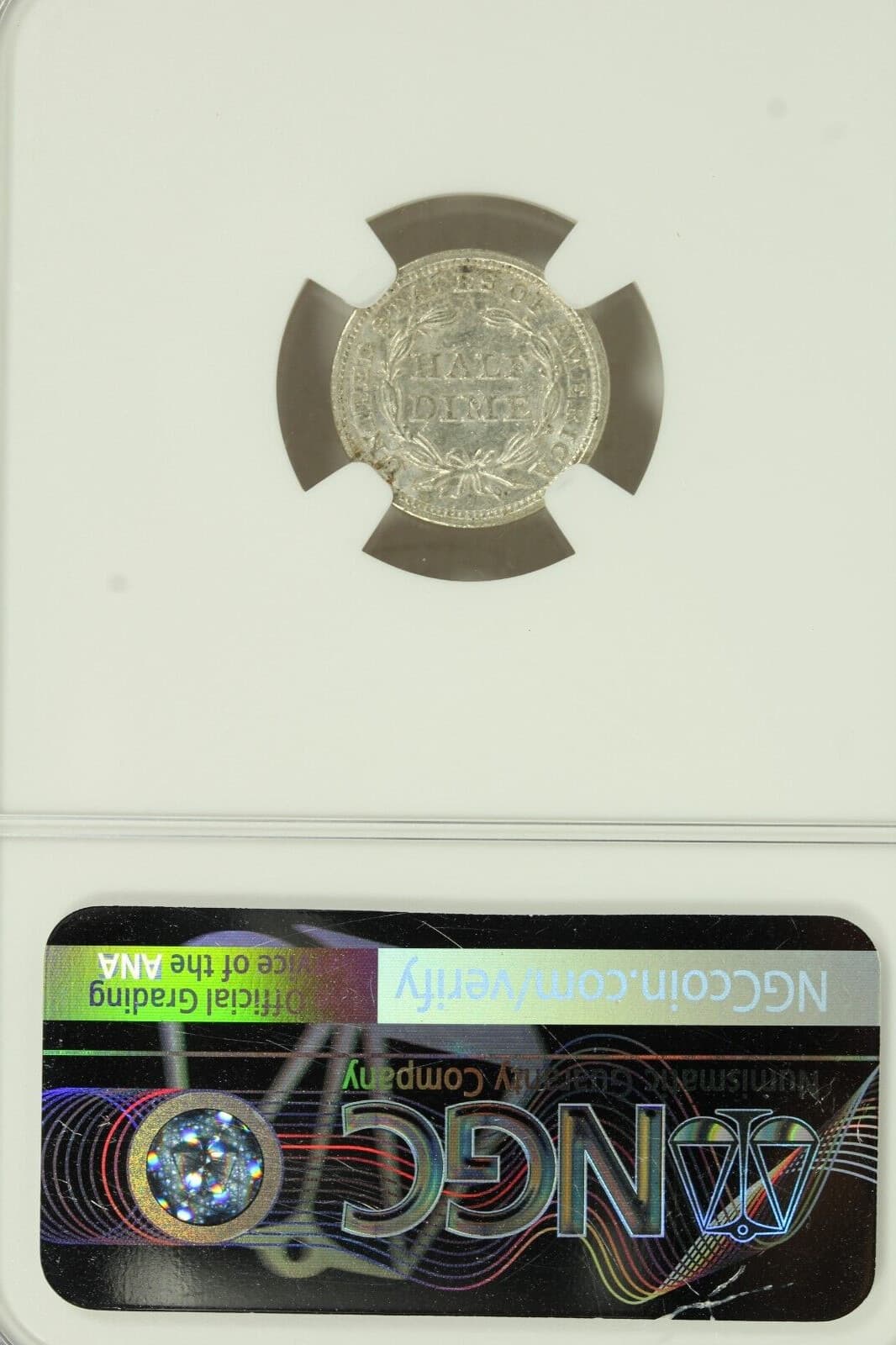 1847 Seated Half Dime : NGC MS61 2