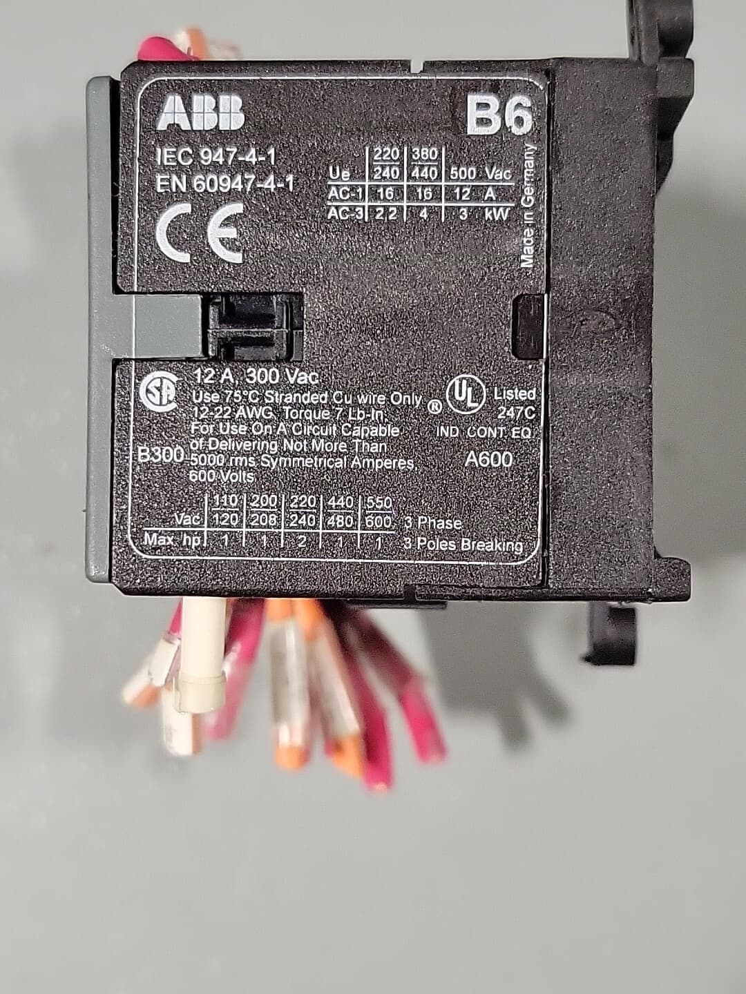 ABB VB6-30-01-01 Electrical Contactor from an Electrovert EPK Wave Solder 2