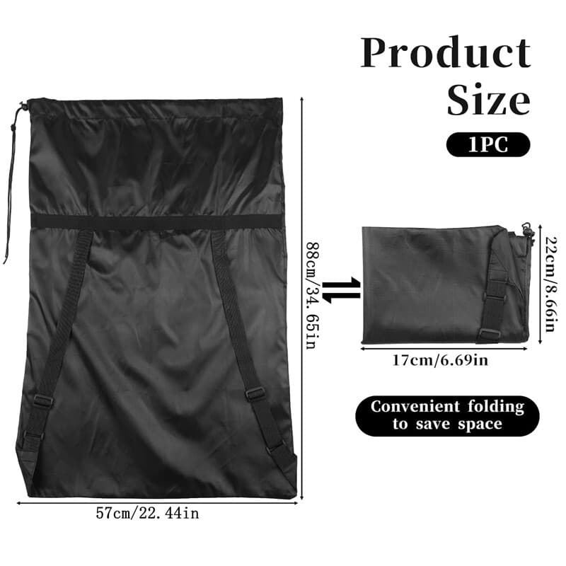 Backpack Laundry Bag with Shoulder Straps with Drawstring Closure for Travel 2