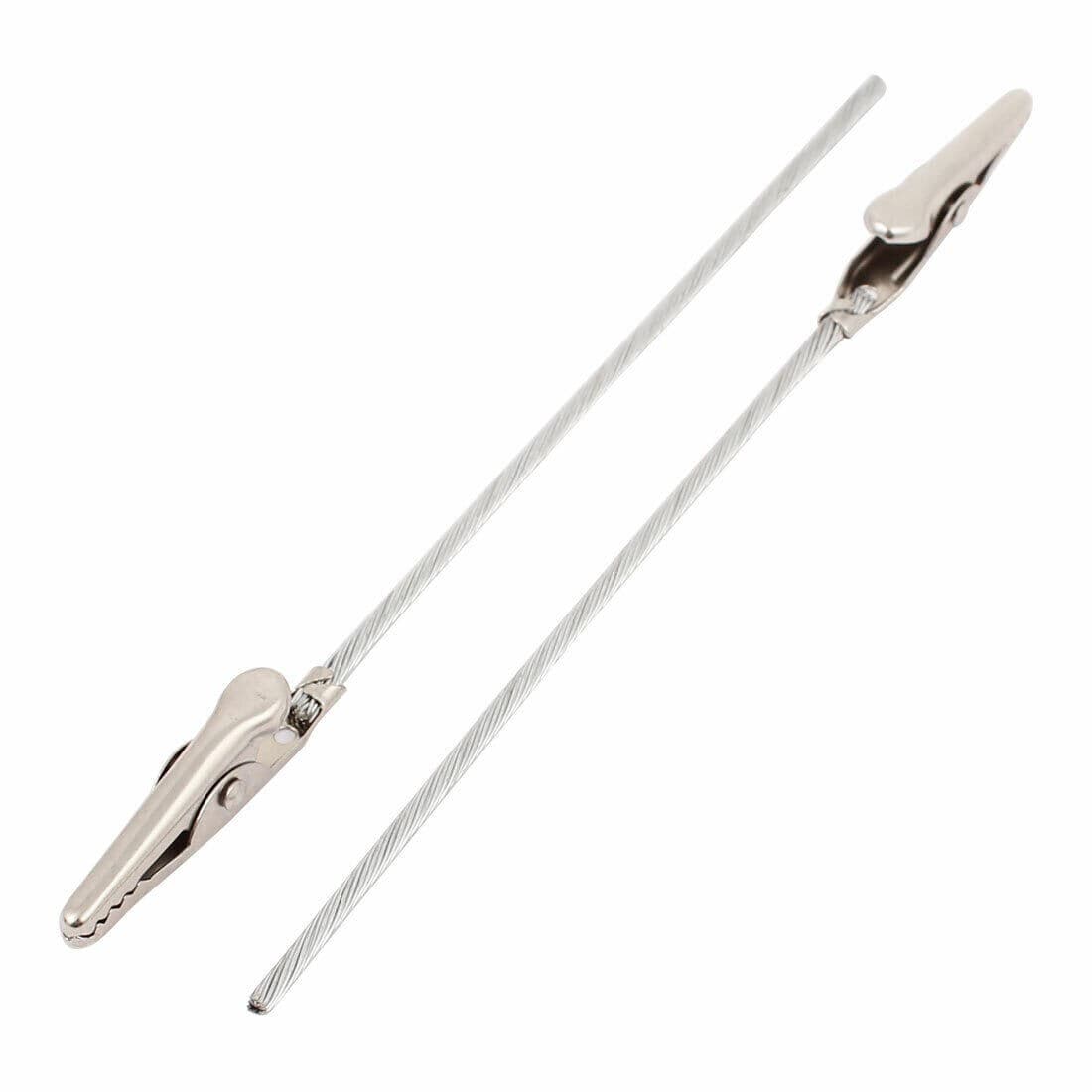 2X Electric Non Insulated Testing Long Crocodile Clamps Alligator Clips