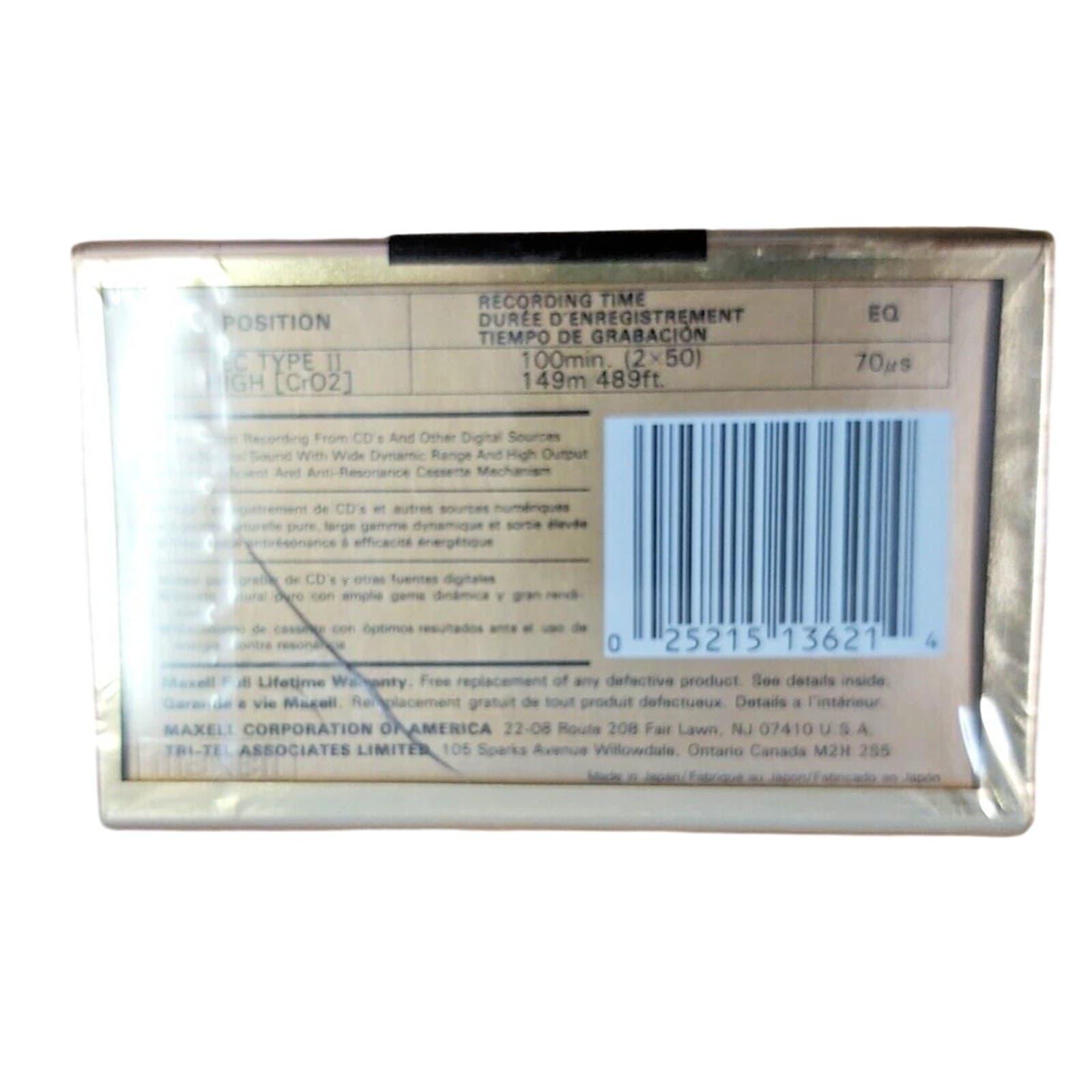 Maxell XLII High Bias Blank Recordable Cassette Tape 100 Minute For CD Recording 2