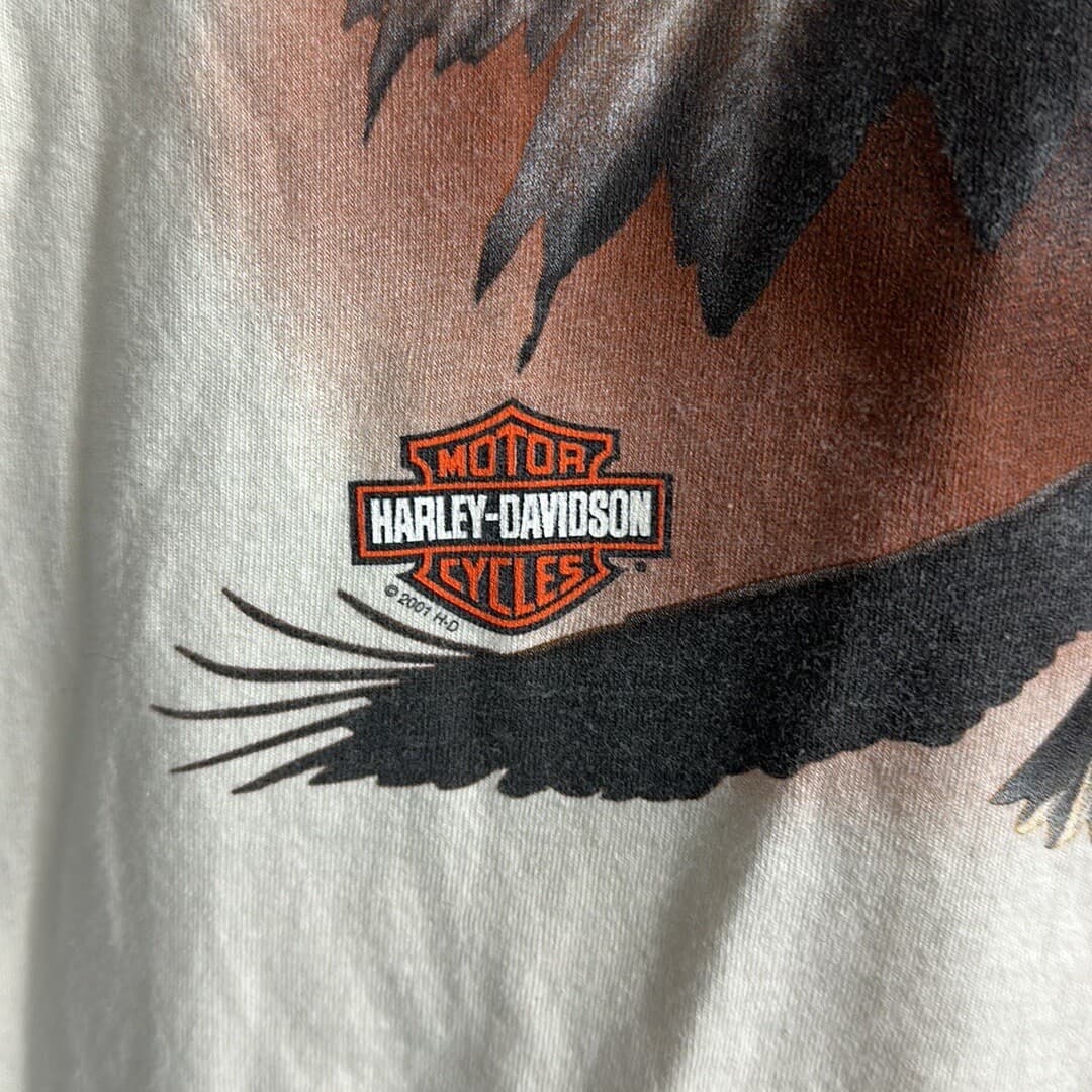 Vintage Harley Davidson Patriot Fairfax VA Eagle 2001 Tee Shirt M 3