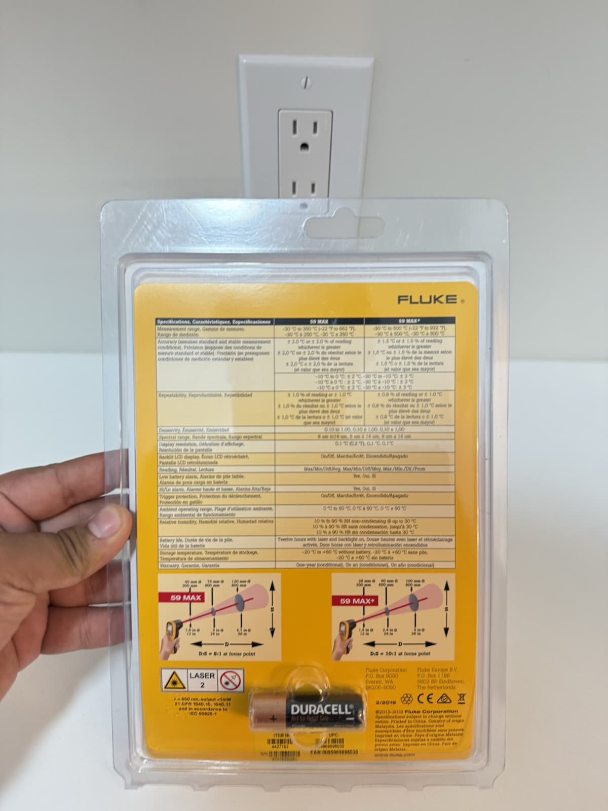 FLUKE 59 MAX INFRARED THERMOMETER (NEW FACTORY SEALED) SHIPS FAST - NEW 3