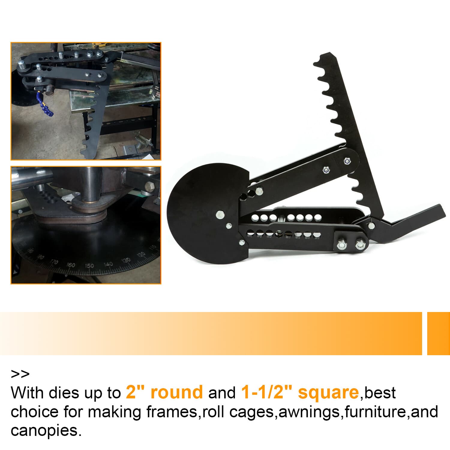 Steel Black Oxide Coating Manual Pipe and Tube Bender Ratcheting style 6