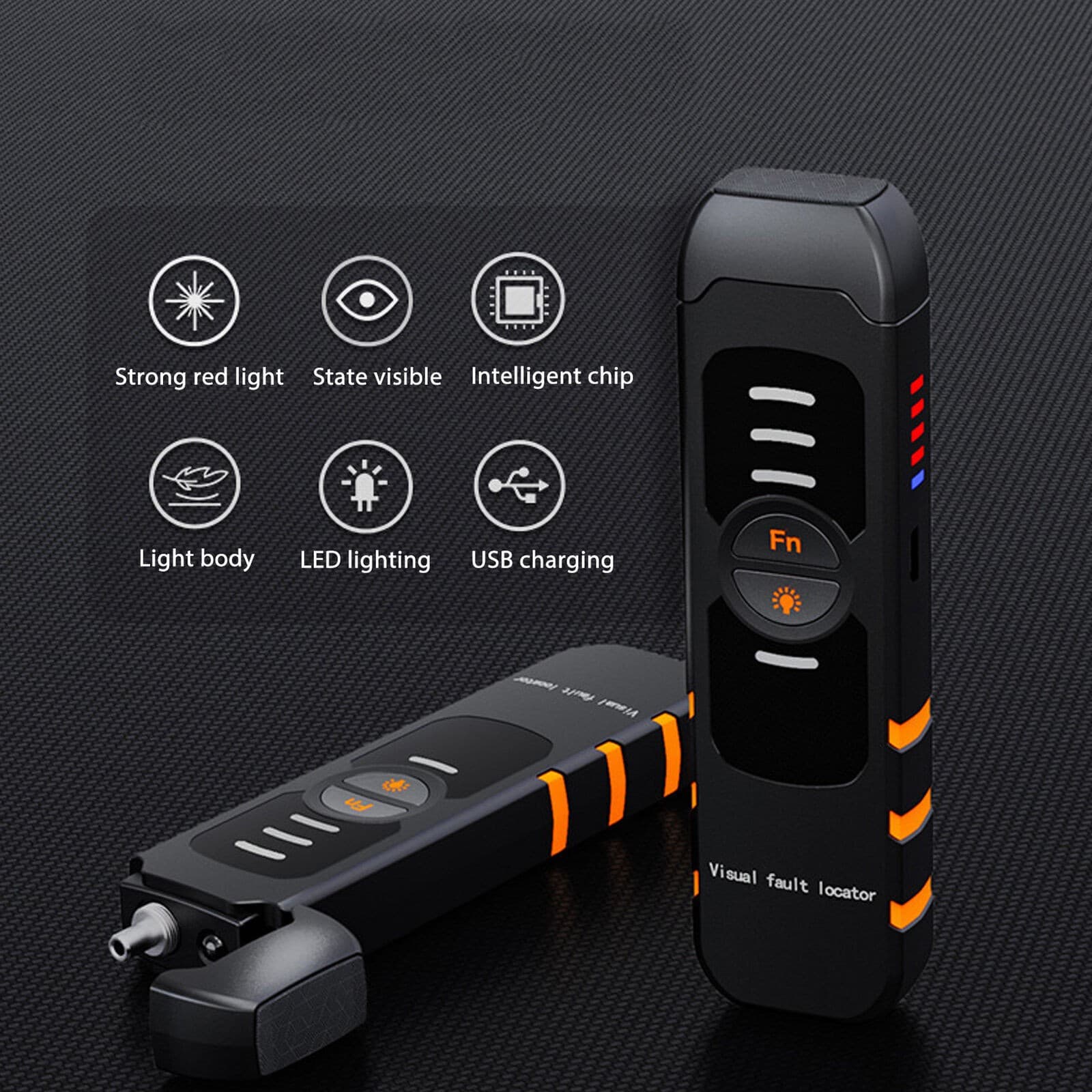 Visual Fault Locator Kit 5KM Fiber Optic Cable Source Tester VFL Red Light Pen 2