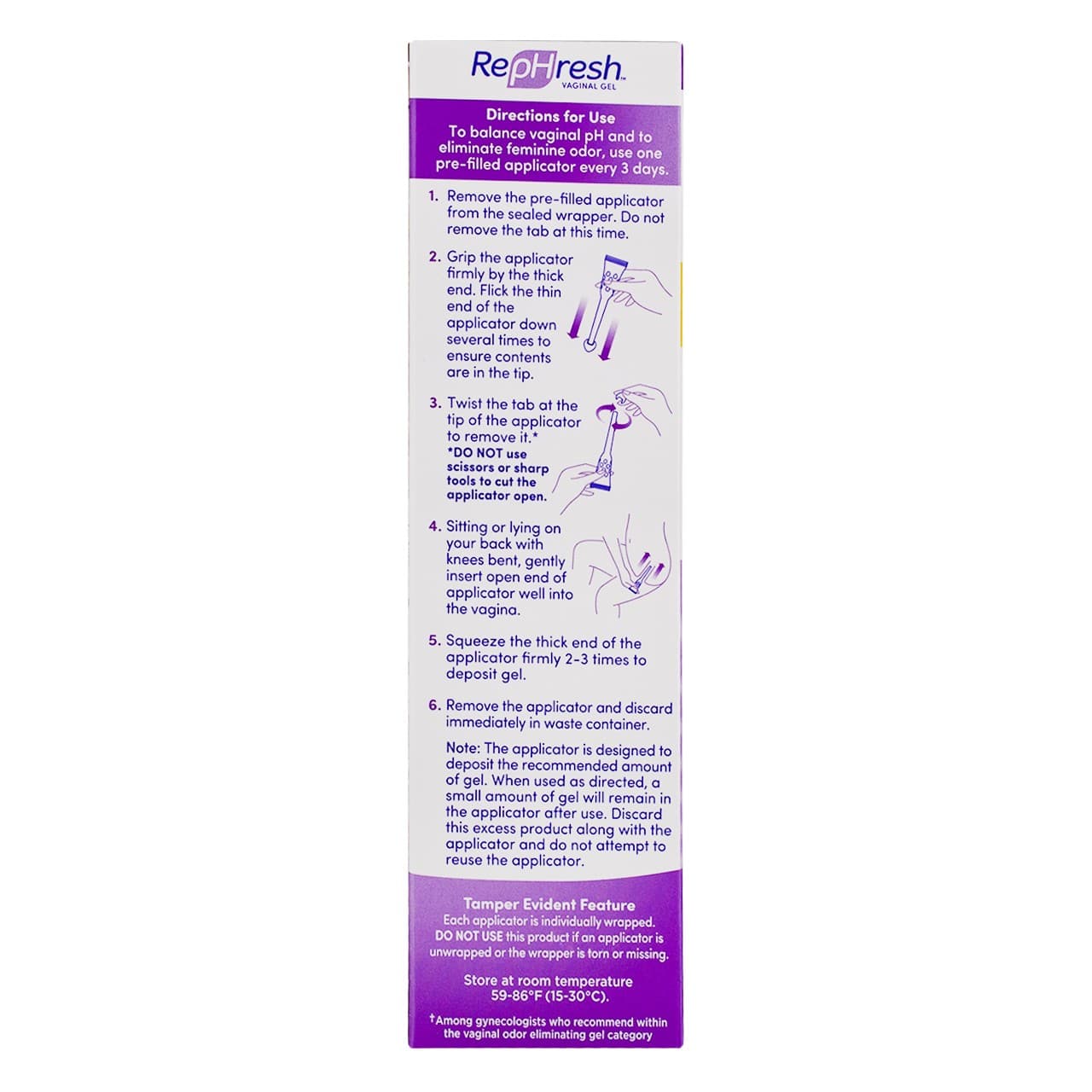 2 Pack RepHresh Odor Eliminating Vaginal Gel, 0.07 oz, 4 Ct 4