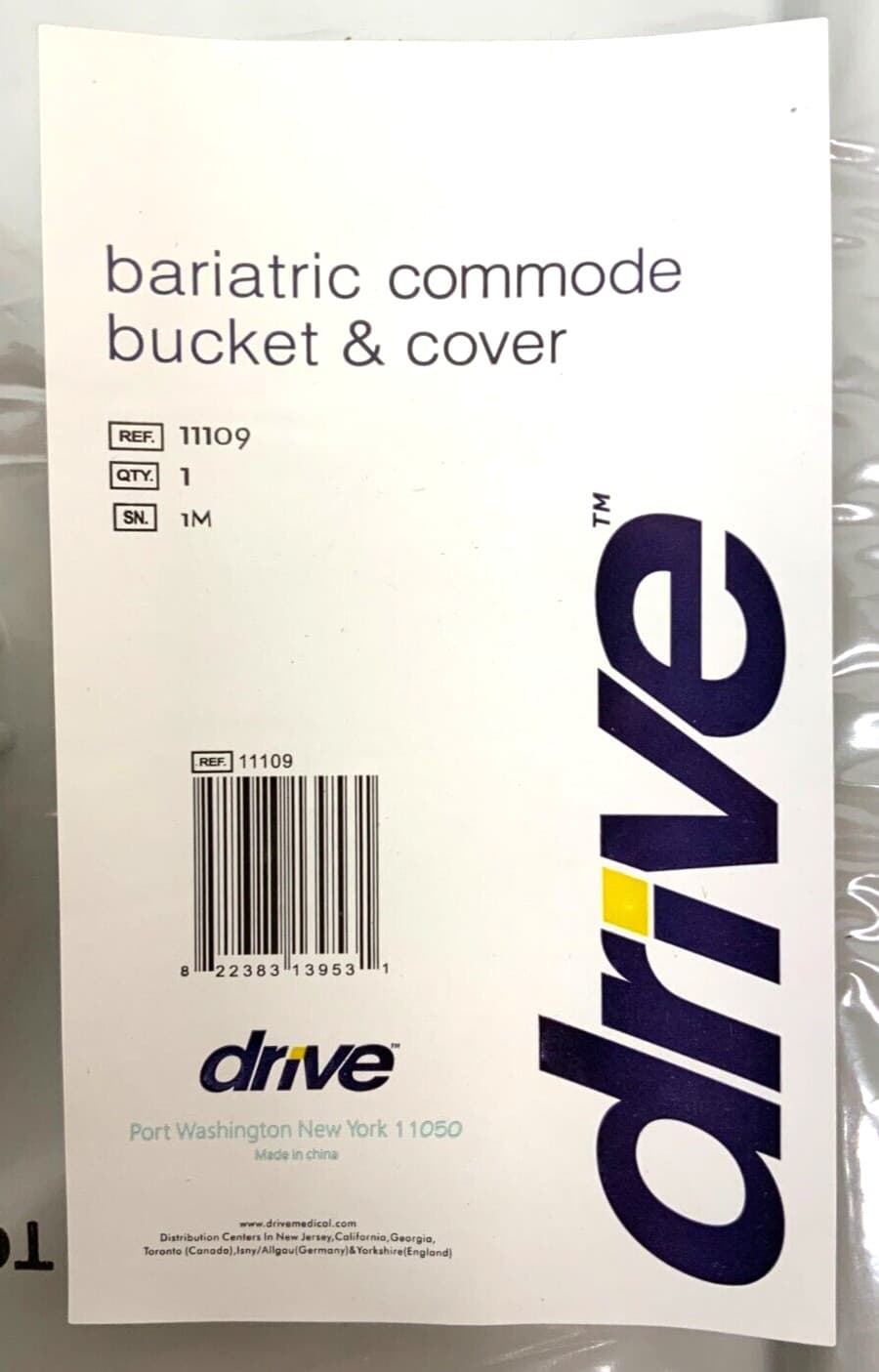 NEW Lot of 2 Drive 11109 Bariatric Medical Plastic Commode Bucket & Cover 67A 6