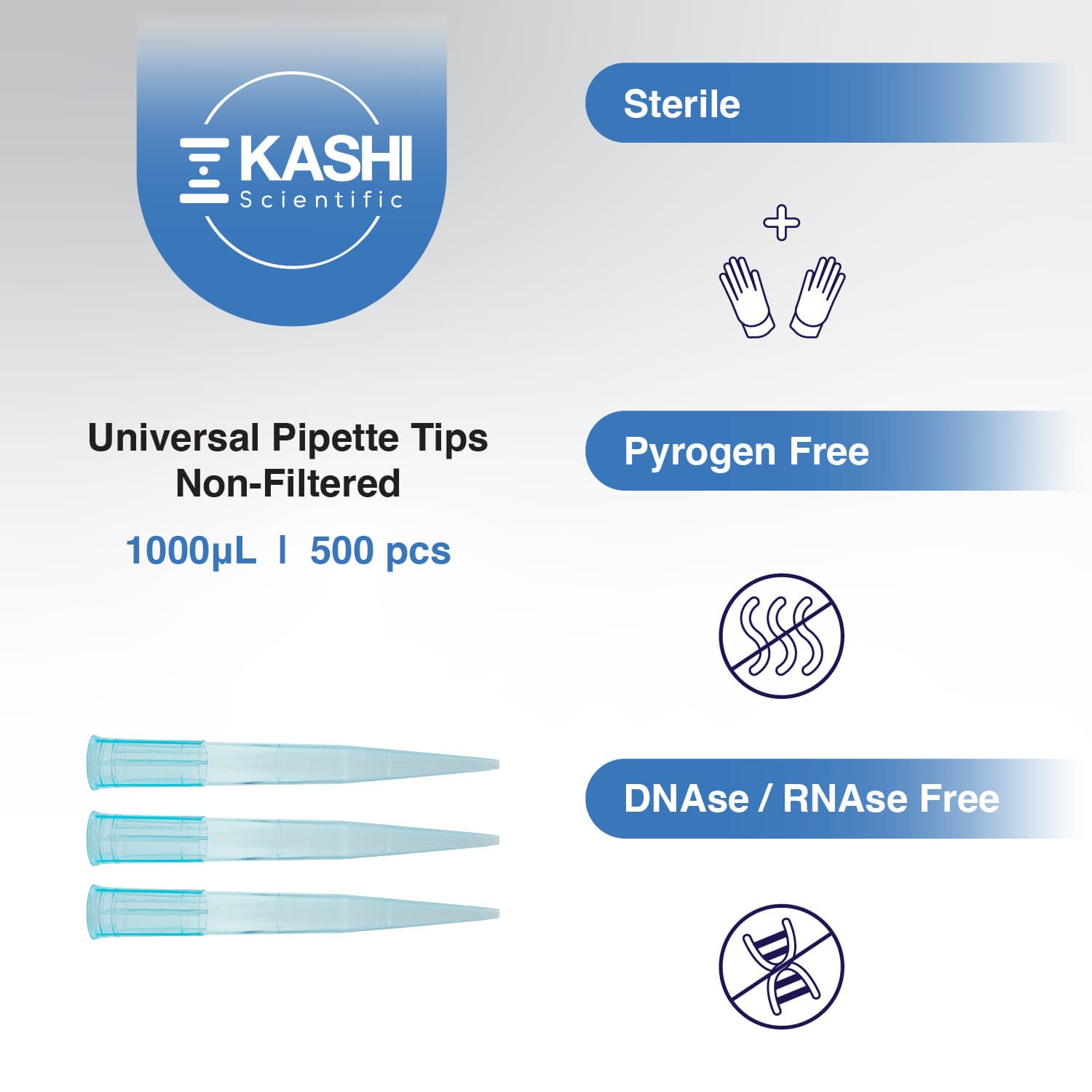 Kashi Scientific Sterile Universal Pipette Tips 10ul 200ul 1000ul 2