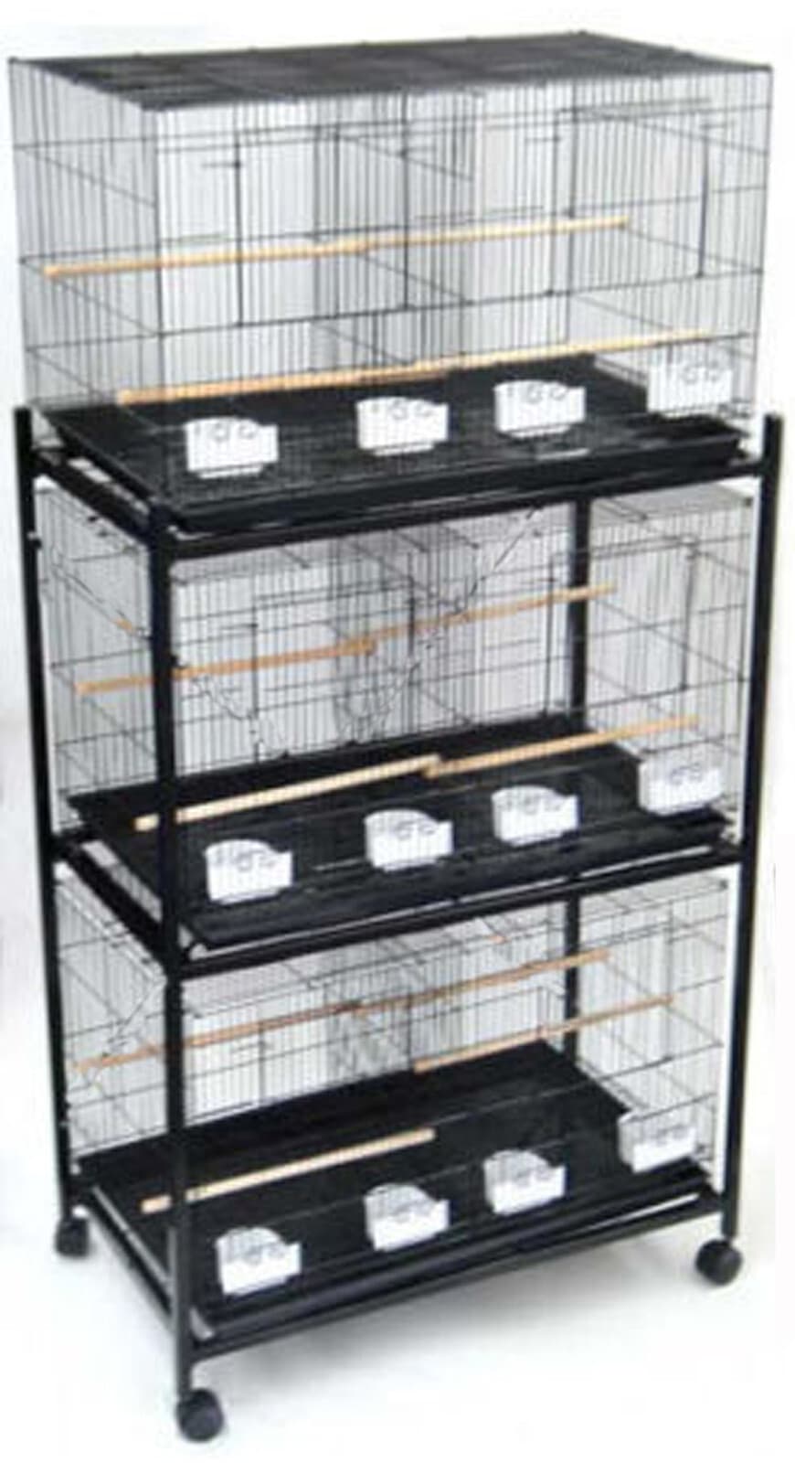 3 Tiers Stand For 30'x18'x18"H Aviary Bird Flight Breeding Cages BK  2
