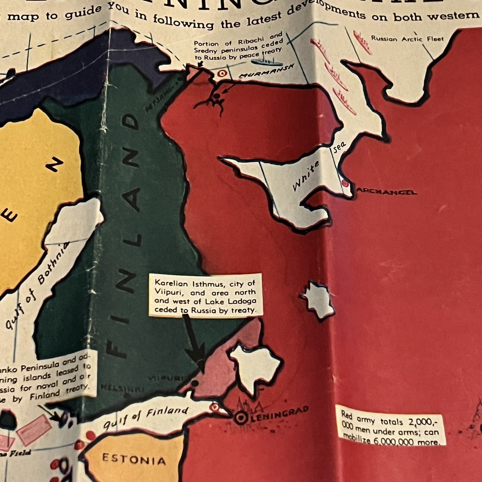 RARE WWII 1940 LOS ANGELES TIMES FULL-COLOR FRONT PAGE EUROPE MAP GERMANY ATTACK 5