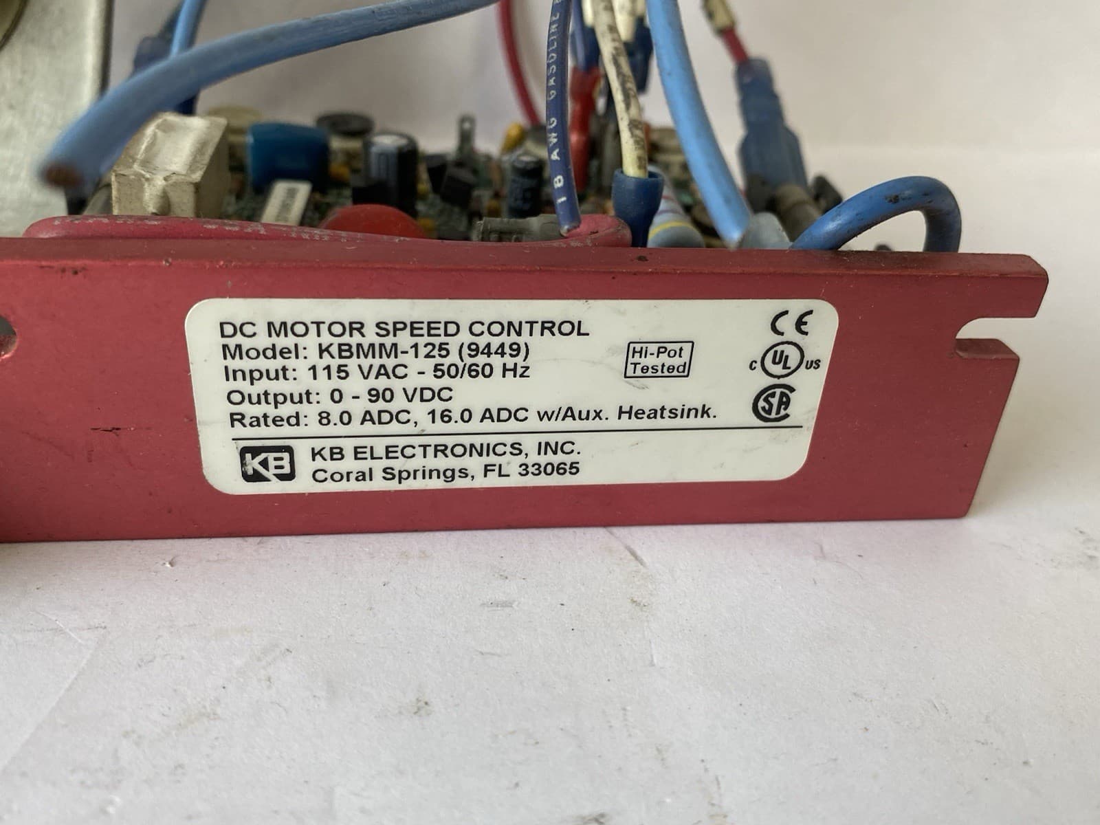 KB VARIABLE SPEED DC MOTOR CONTROL KBMM-125  3/4HP 115 VAC 2