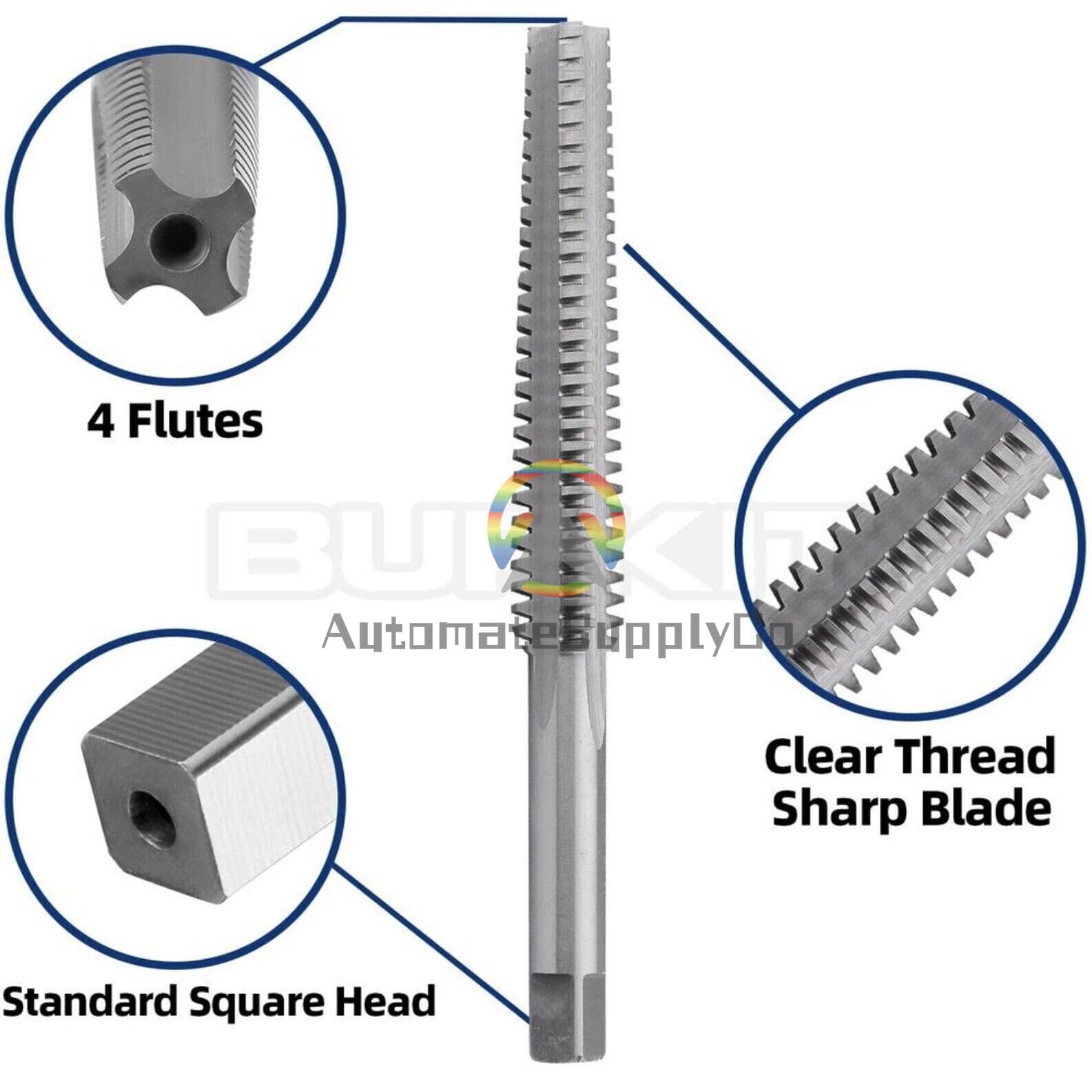 ACME 3/4"-5 Trapezoidal Tap Right Hand, HSS 3/4 x 5 Trapezoidal Thread Tap 6