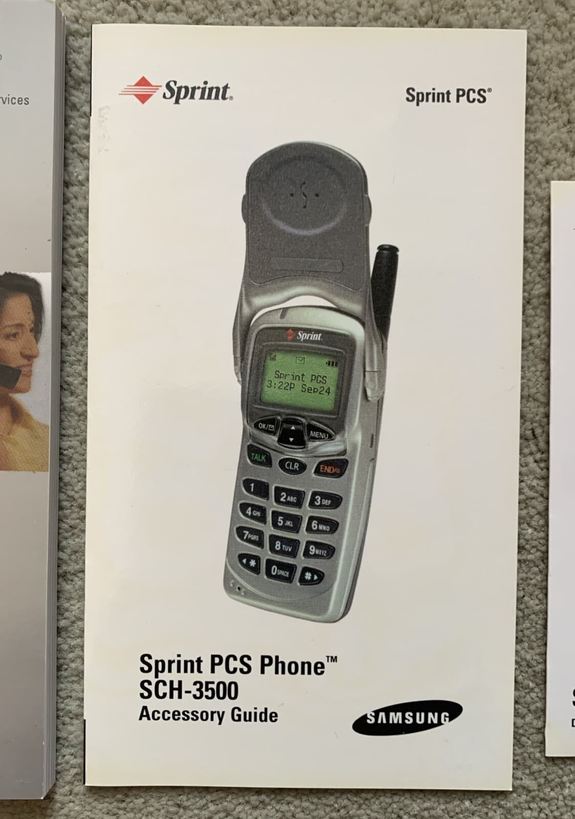 Vintage Samsung SCH-3500 User Guide, Accessory Guide, Quick Reference Guide MINT 3