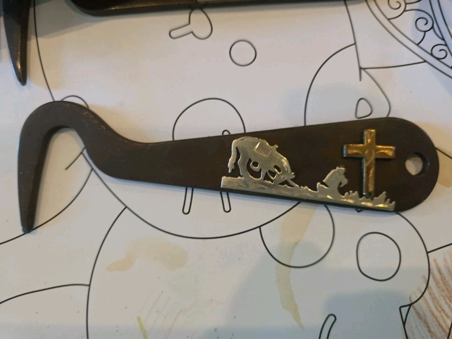 🐎 Hoof Pick / Metal Hoof Pick With Cowboy Design 🐎  2