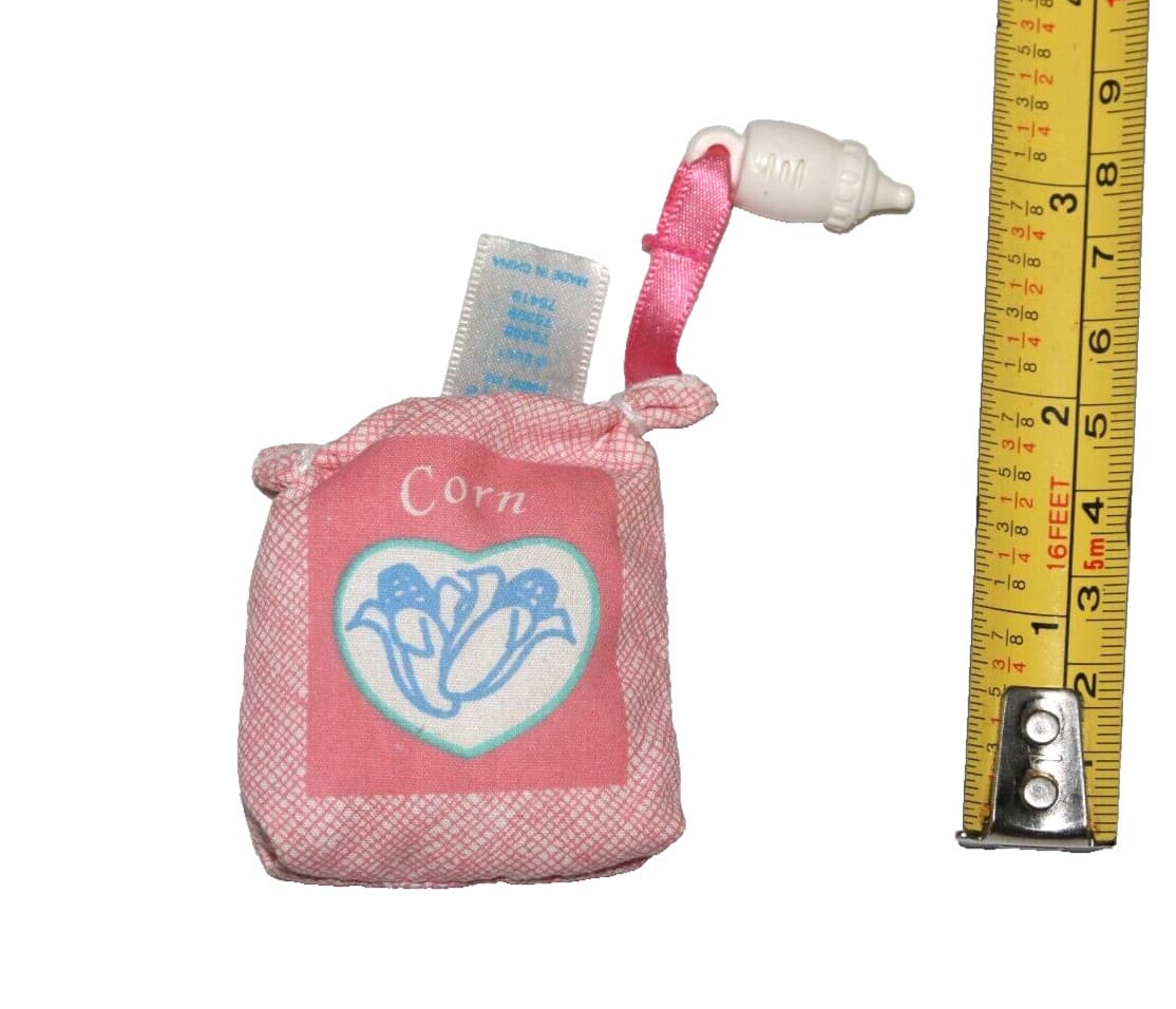 Fisher price loving family accessory: baby Rose horse feeding bag corn bottle