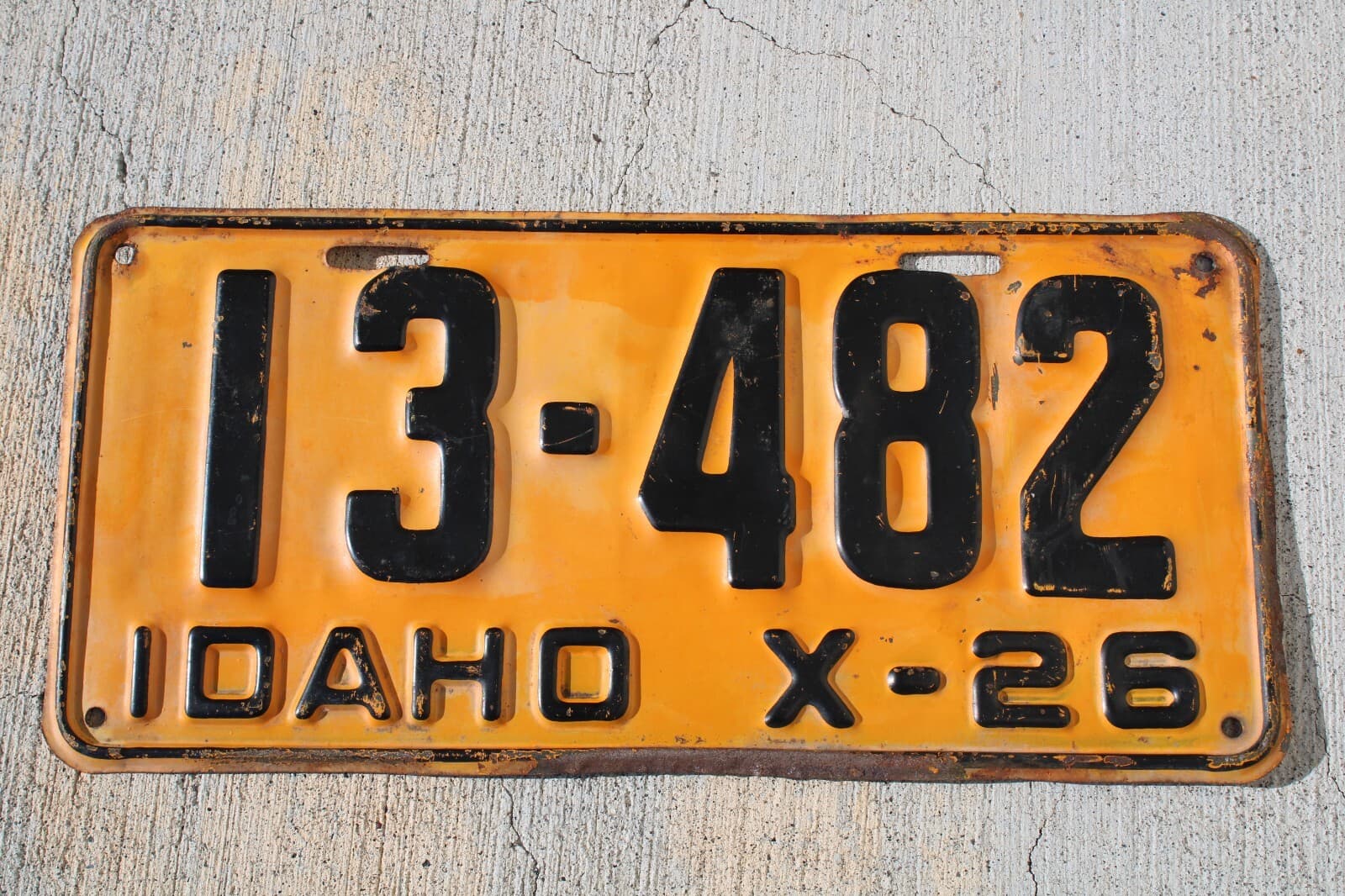 1926 Idaho License Plate -  100% original!