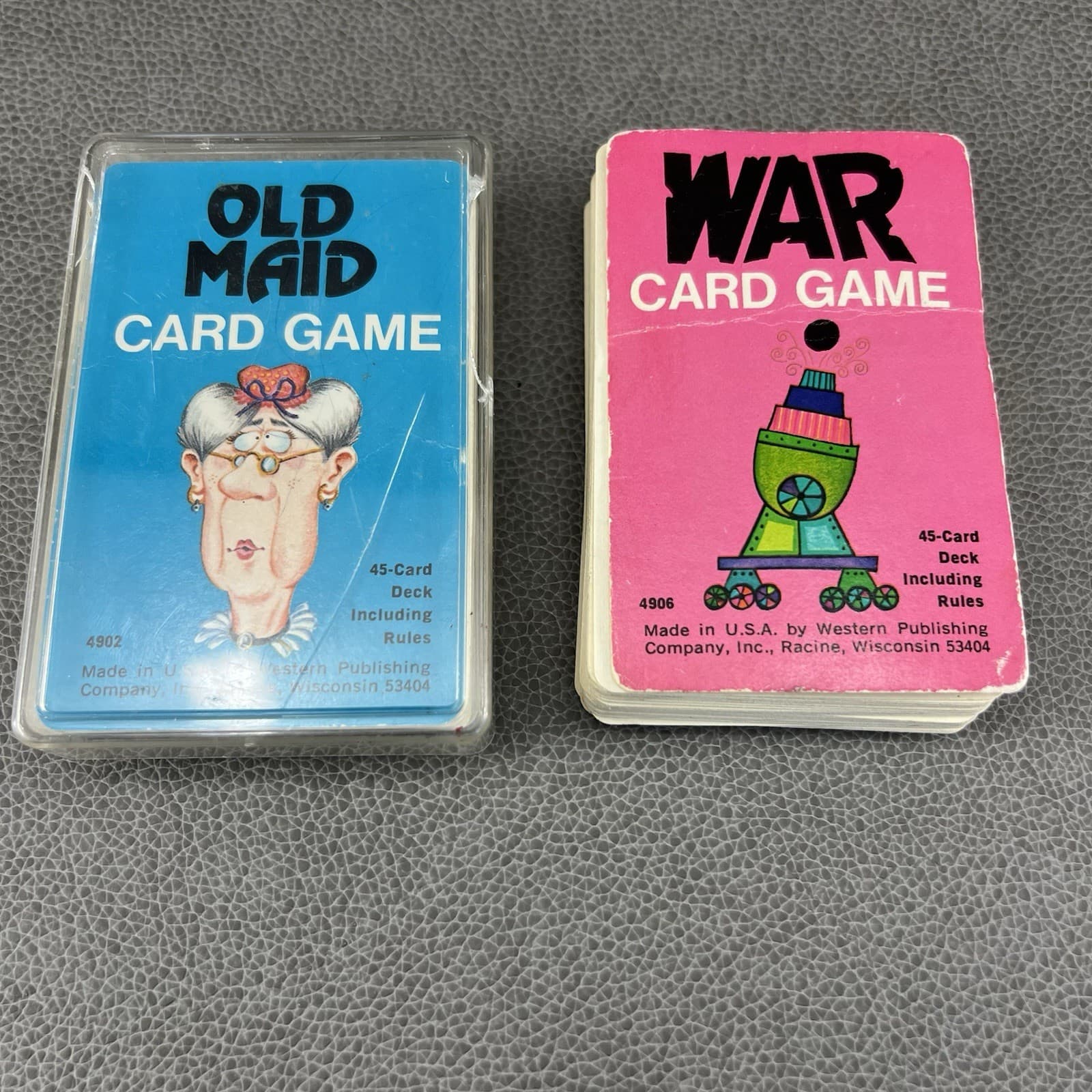 VTG 1975 Whitman Old Maid Cards #4902 & War #4906 Lot of 2 Complete Card Sets