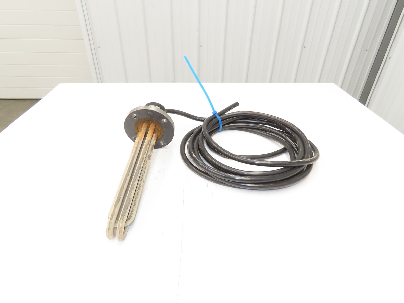 Nippon Stainless Immersion Tank Heater Element 5Kw 200V 3PH 12" Tubes 5" Flange 5