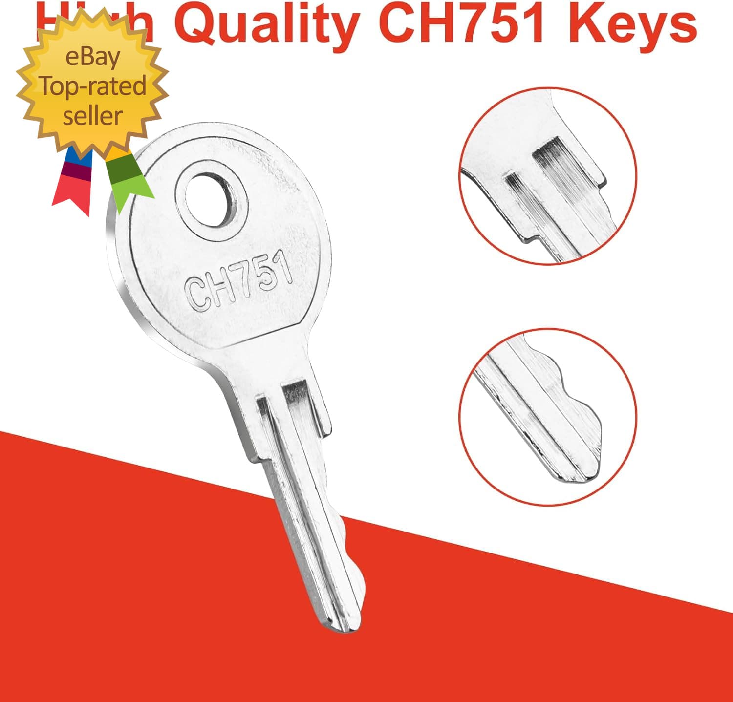 6 Pcs CH751 Key, Siasky Universal CH751 Replacement Keys, RV Keys for RV Campers 4