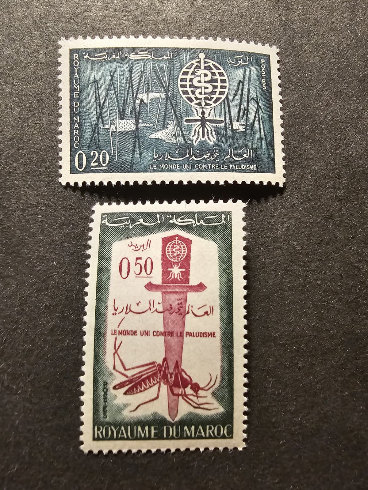 Stamp Morocco Eradication Of Malaria No. 446/447 New ** Luxury MNH 1962
