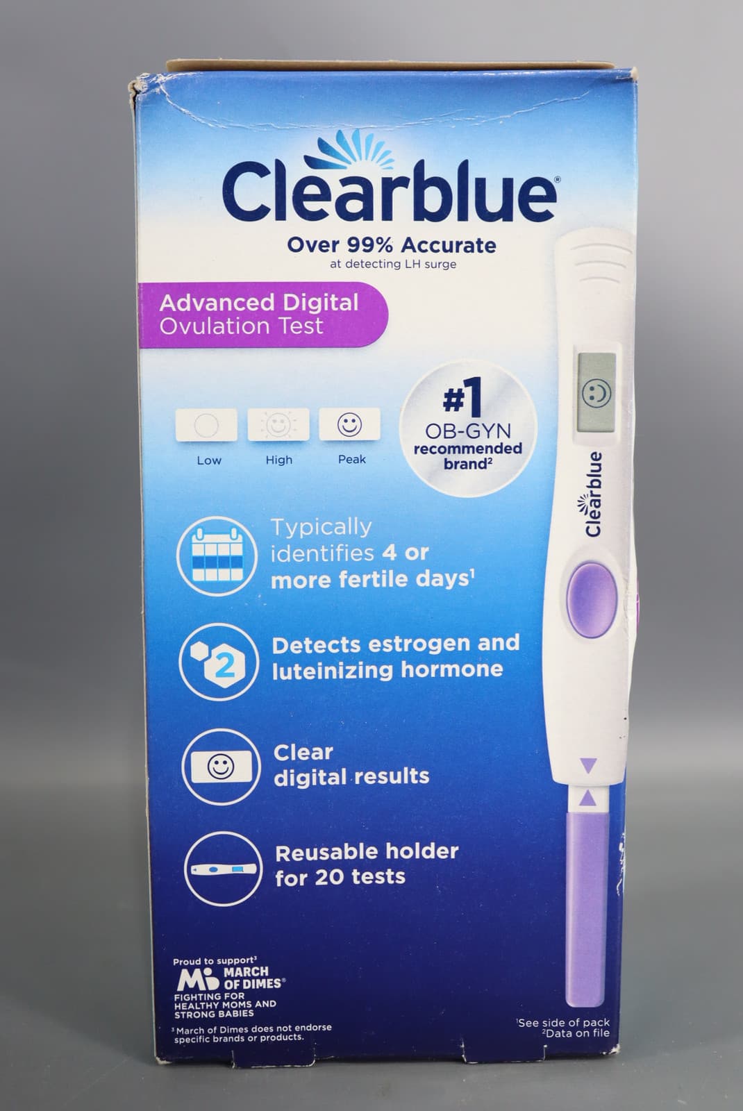 ADOT Clearblue Advanced  Ovulation 20ct March of Dimes Dual  US  Exp 11/30/2025 3