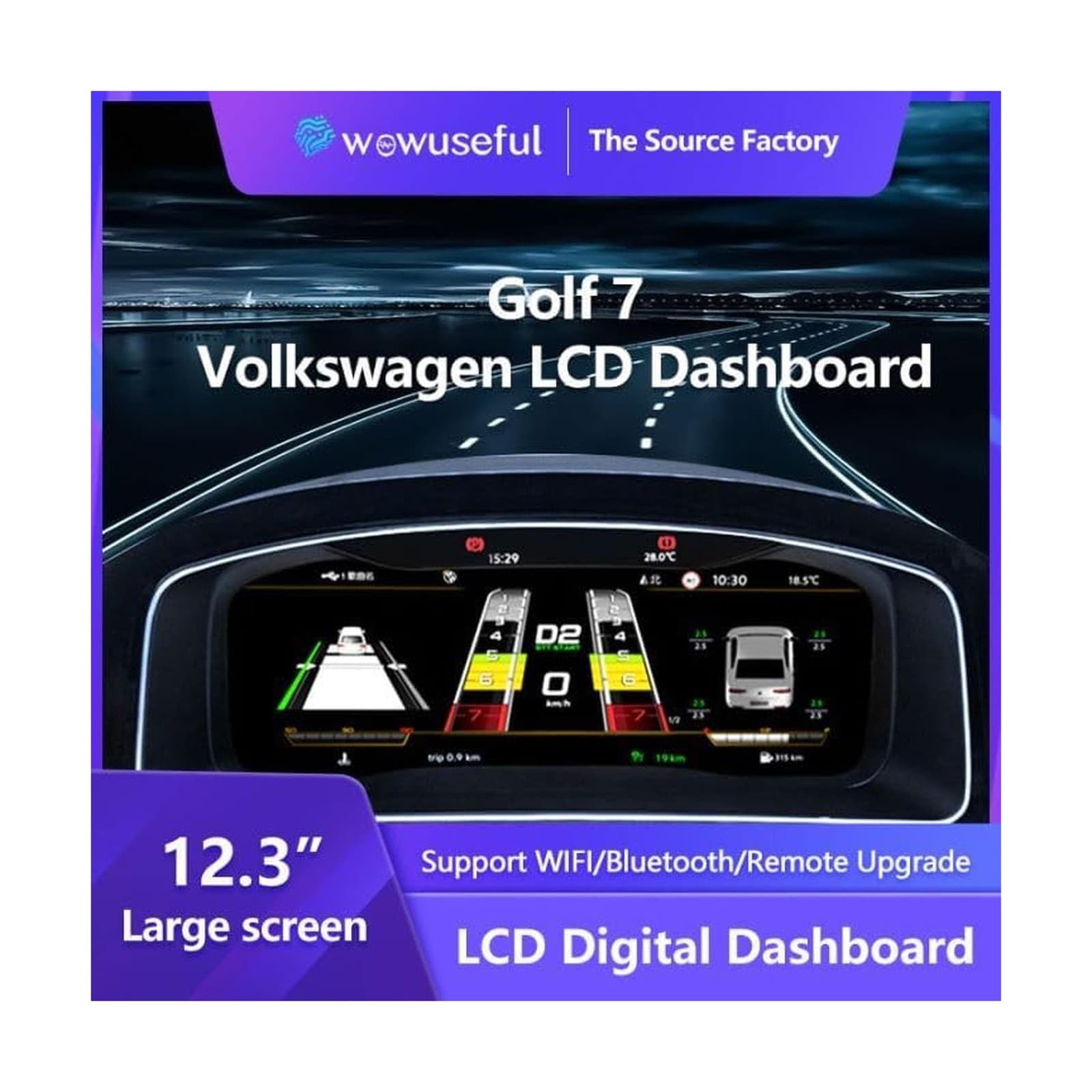 Digital Dash for Golf 7/7.5 (2013-2020), Aftermarket Digital Instrument Panel... 4