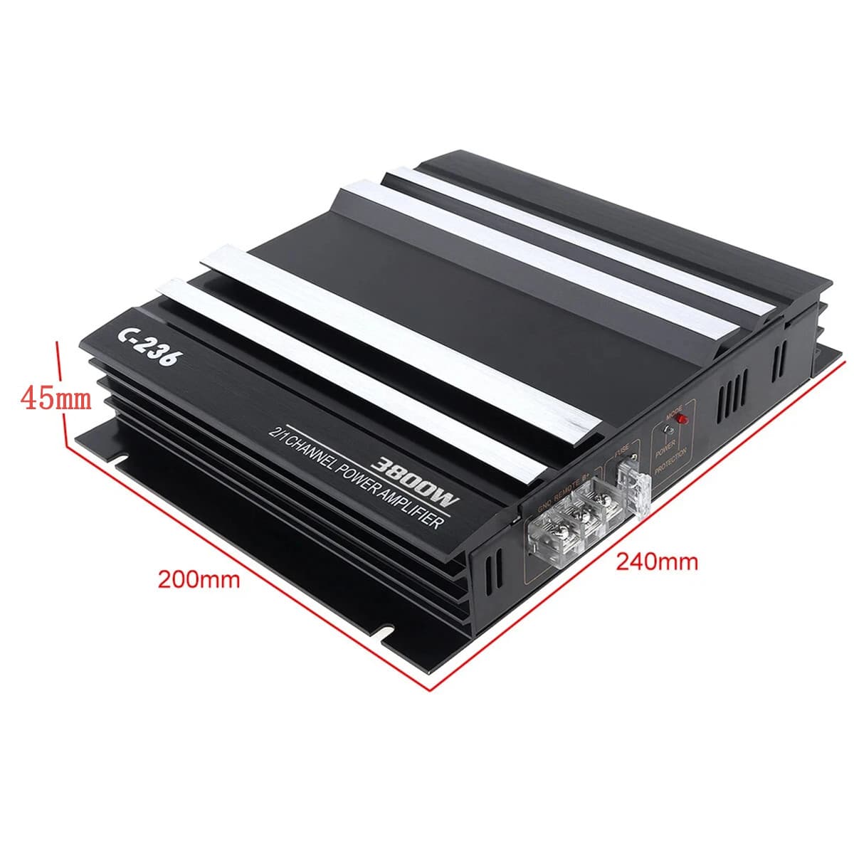 3800W Car Amplifier Bass Amplifier 12V Subwoofer 2 Channel Power Amplifier New 2