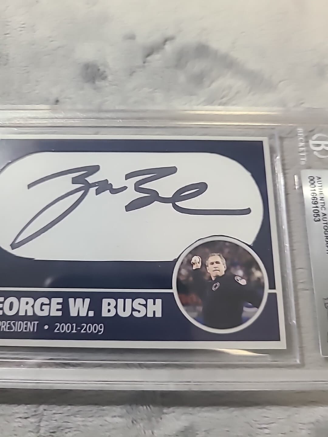George W. Bush Signed Cut Card 1/1 Beckett Certified Rare!! #43 1st Pitch  4