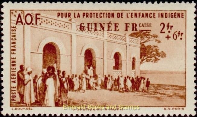 EBS French Guinea 1942 - Native Child Protection - GU PA6-PA8 MNH** 3